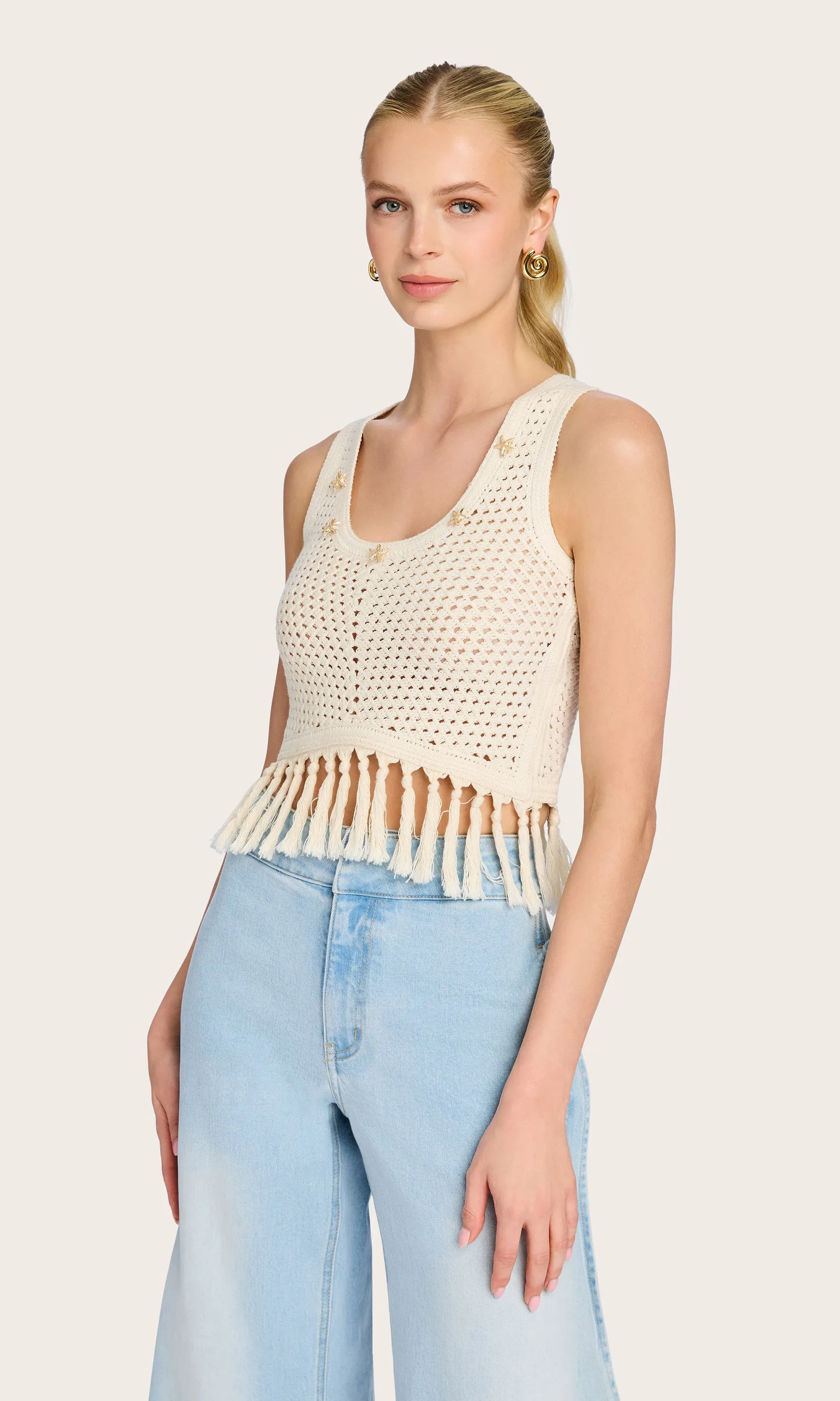 Ginger Crochet Tank sold by Generation Love product image thumbnail 3
