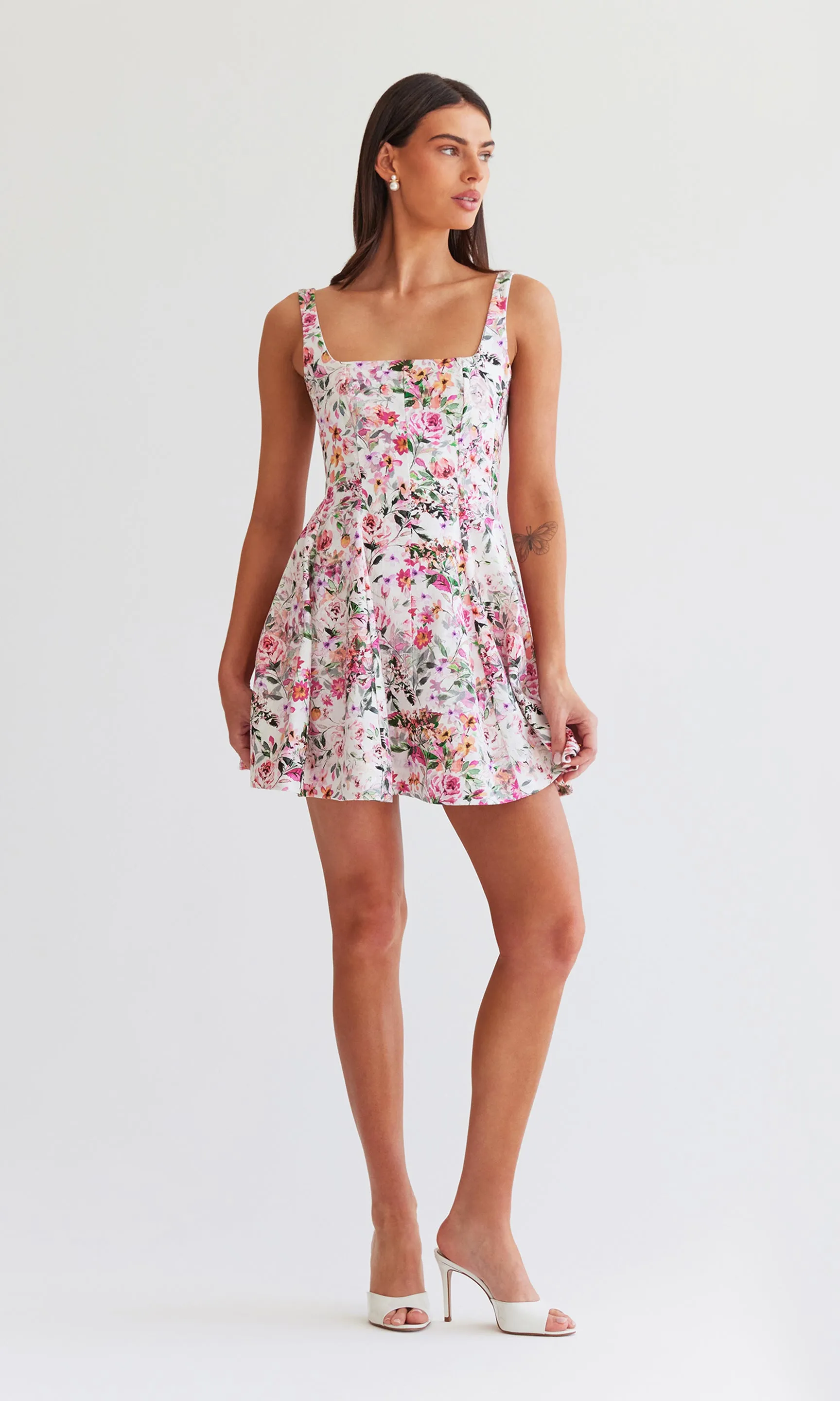 Courtney Floral Linen Dress sold by Generation Love product image thumbnail 2