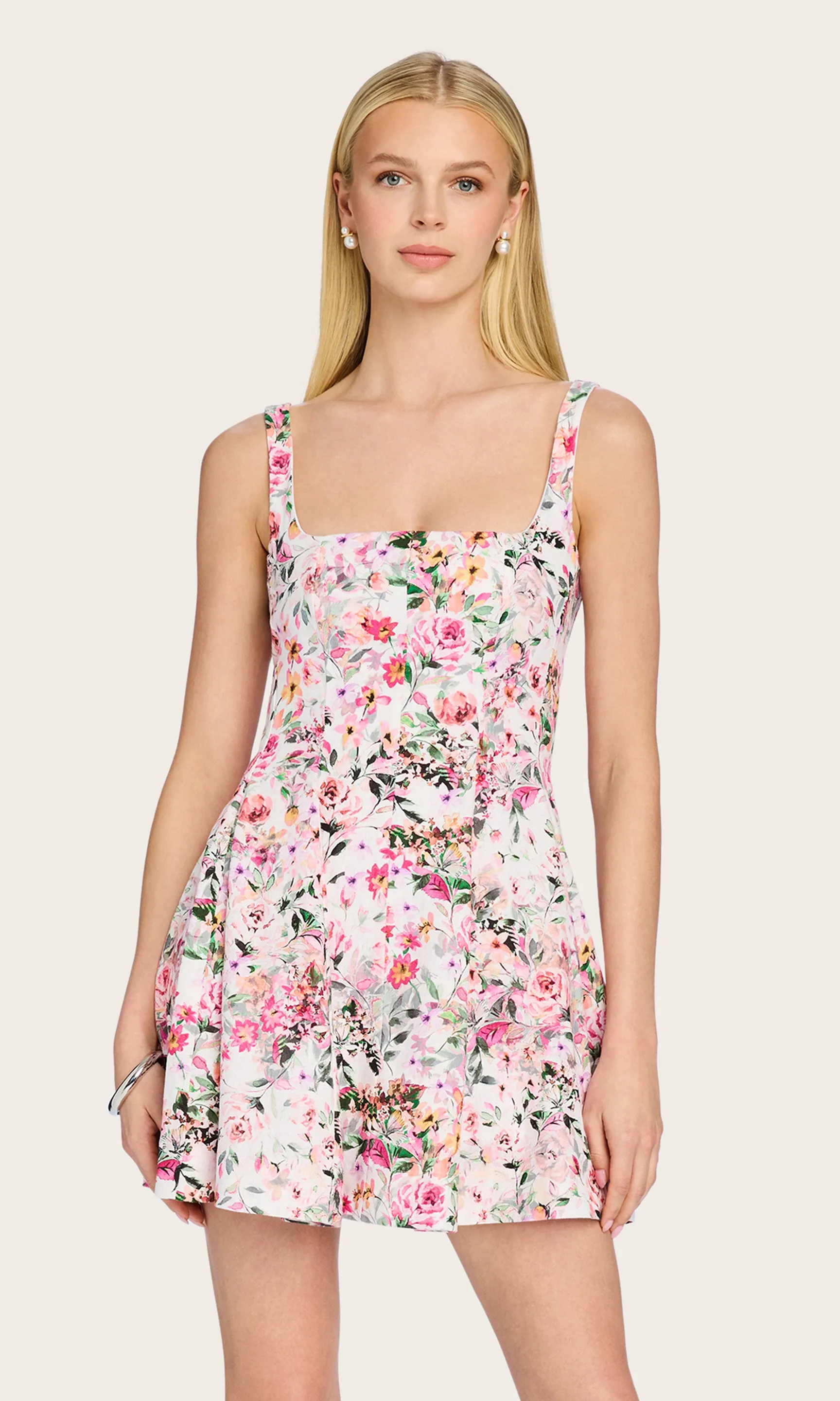 Courtney Floral Linen Dress sold by Generation Love product image thumbnail 4