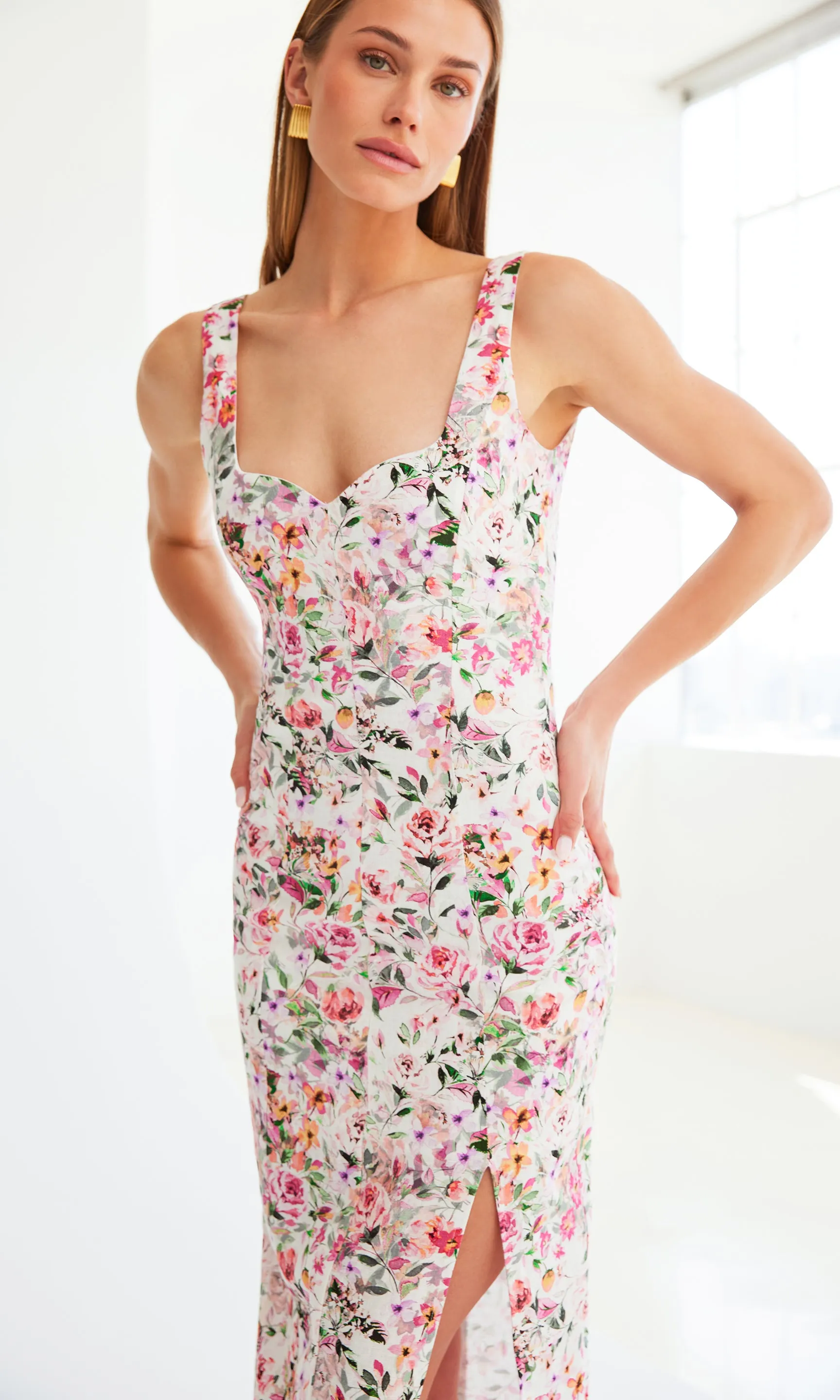 Eugenia Floral Linen Dress sold by Generation Love product image thumbnail 2