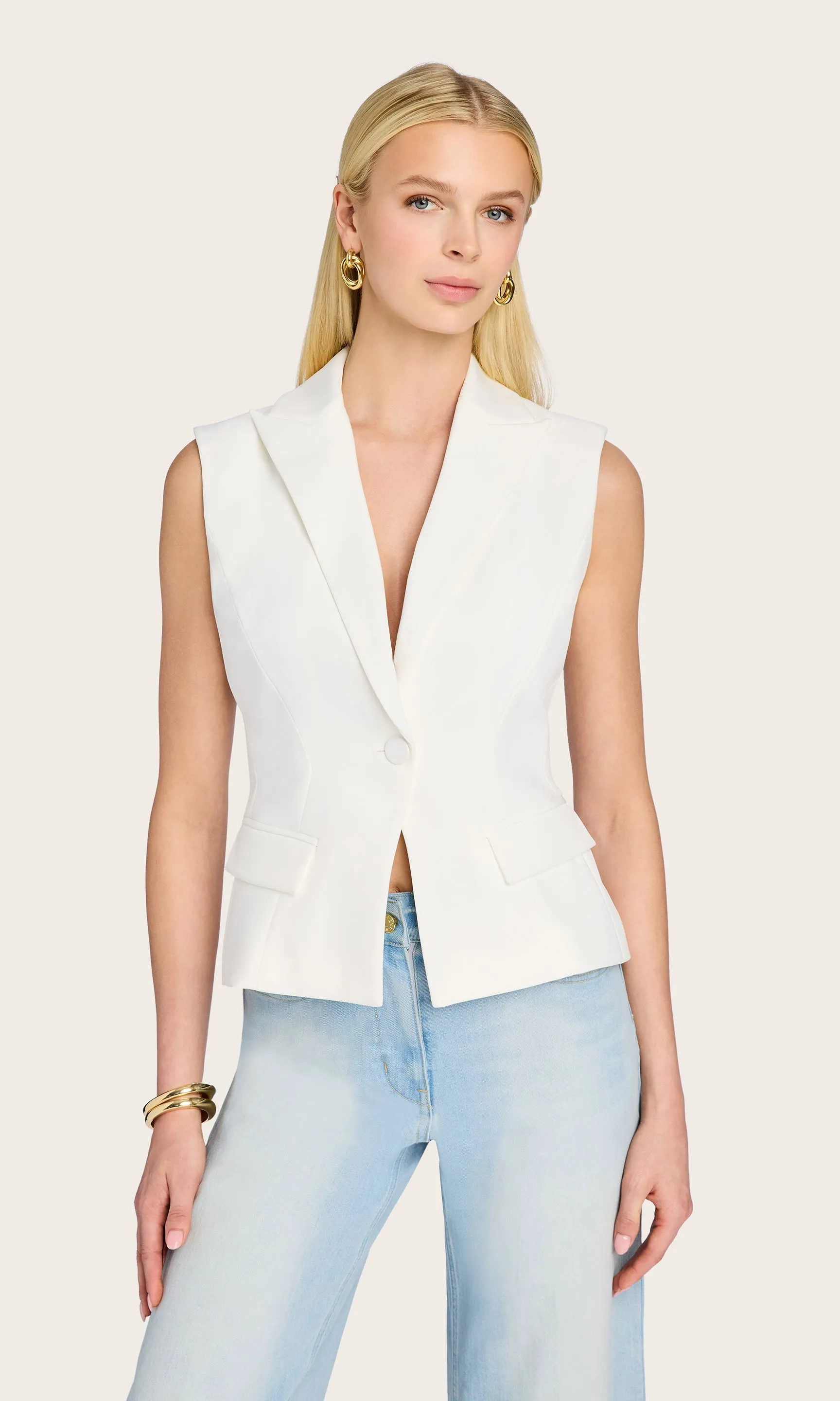 Jenna Sleeveless Blazer sold by Generation Love product image thumbnail 3