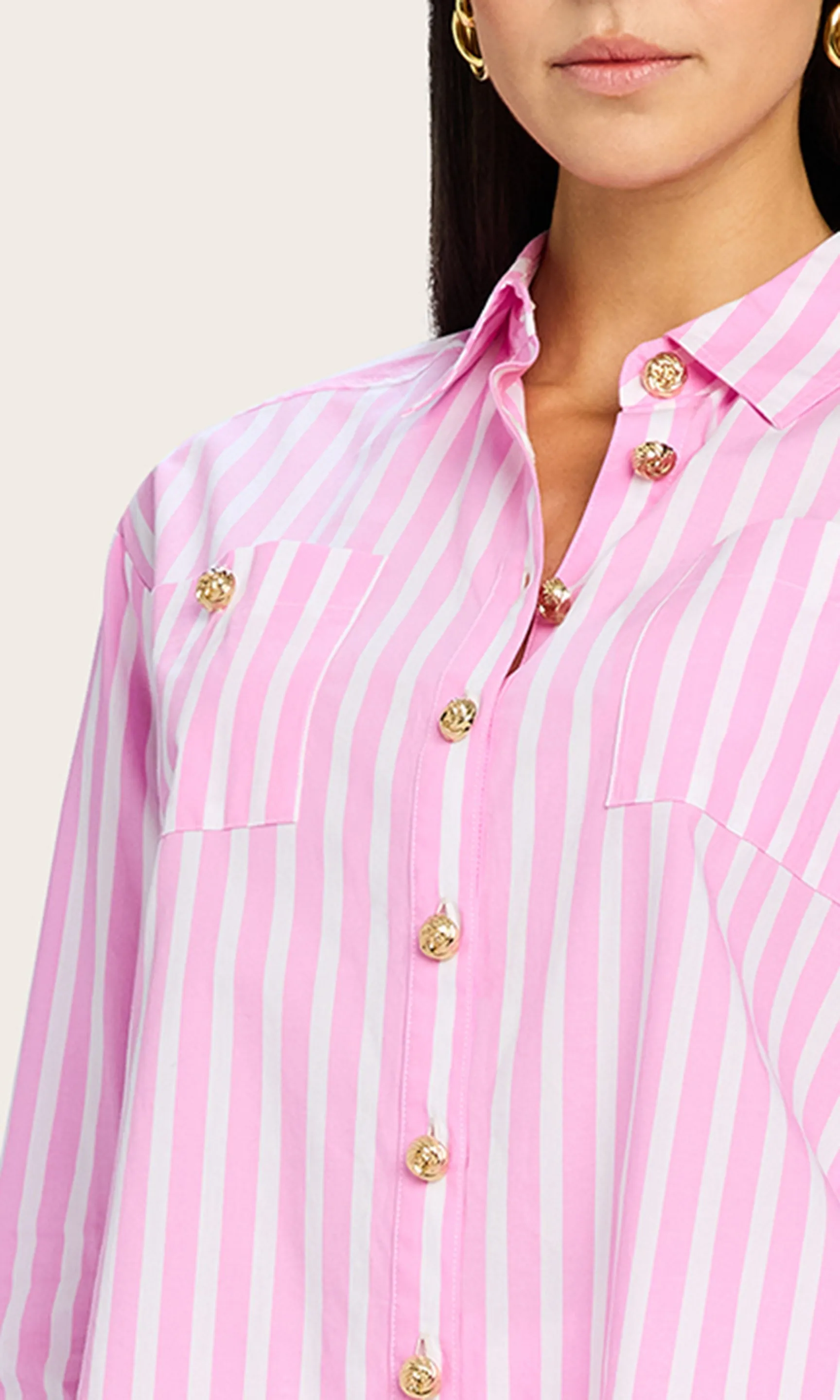 Meggy Wide Stripe Poplin Shirt sold by Generation Love product image thumbnail 2
