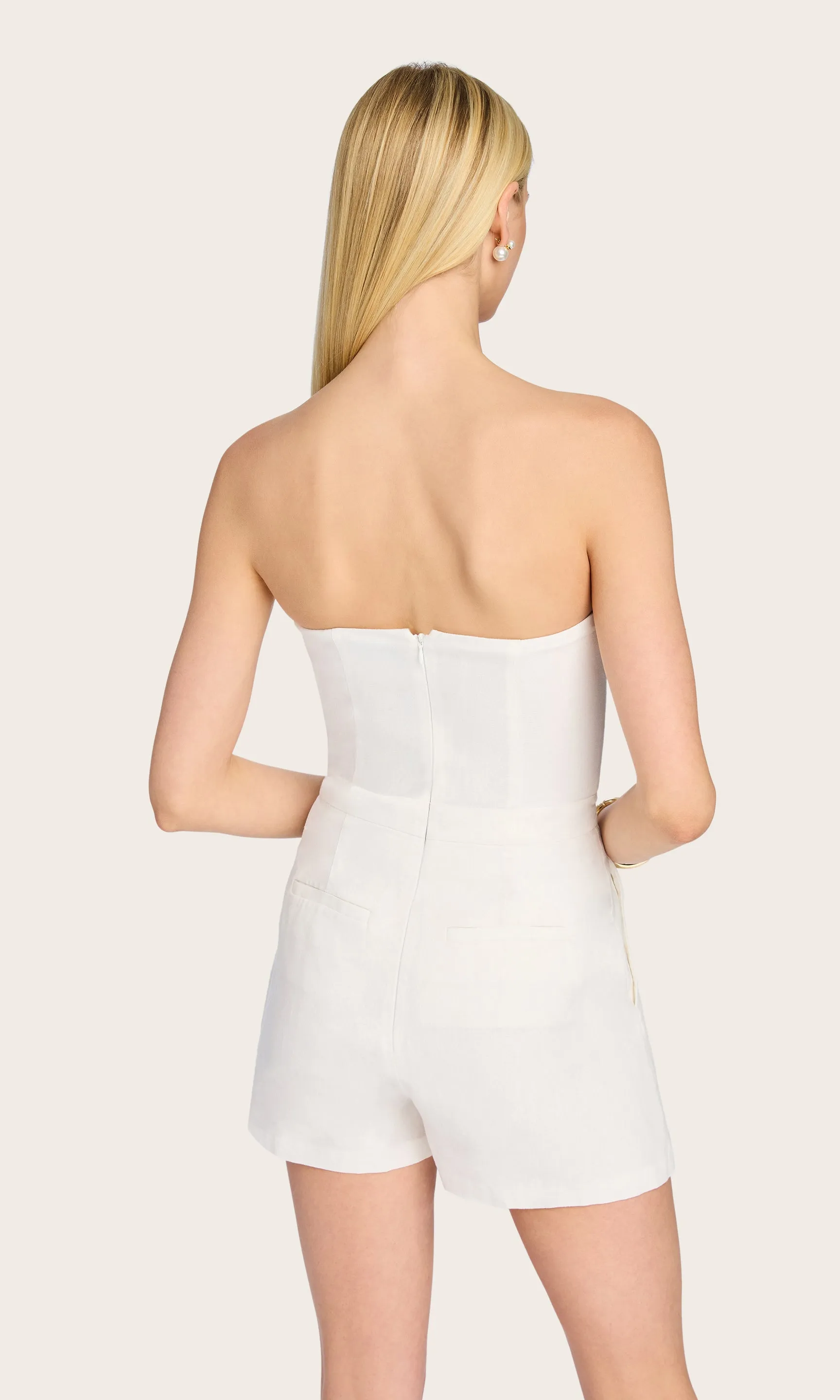 Carine Linen Romper sold by Generation Love product image thumbnail 3