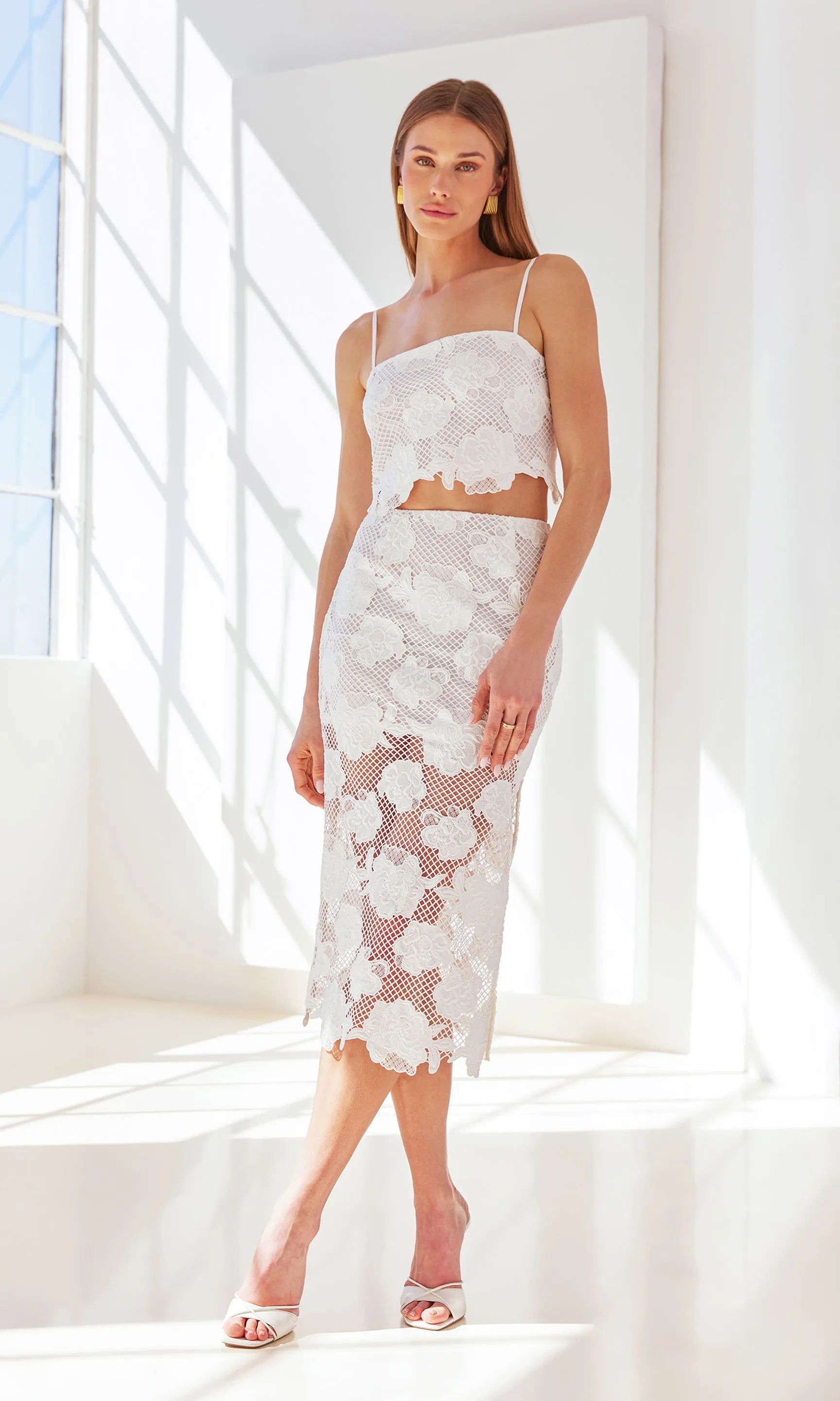 Rave Flower Mesh Skirt sold by Generation Love