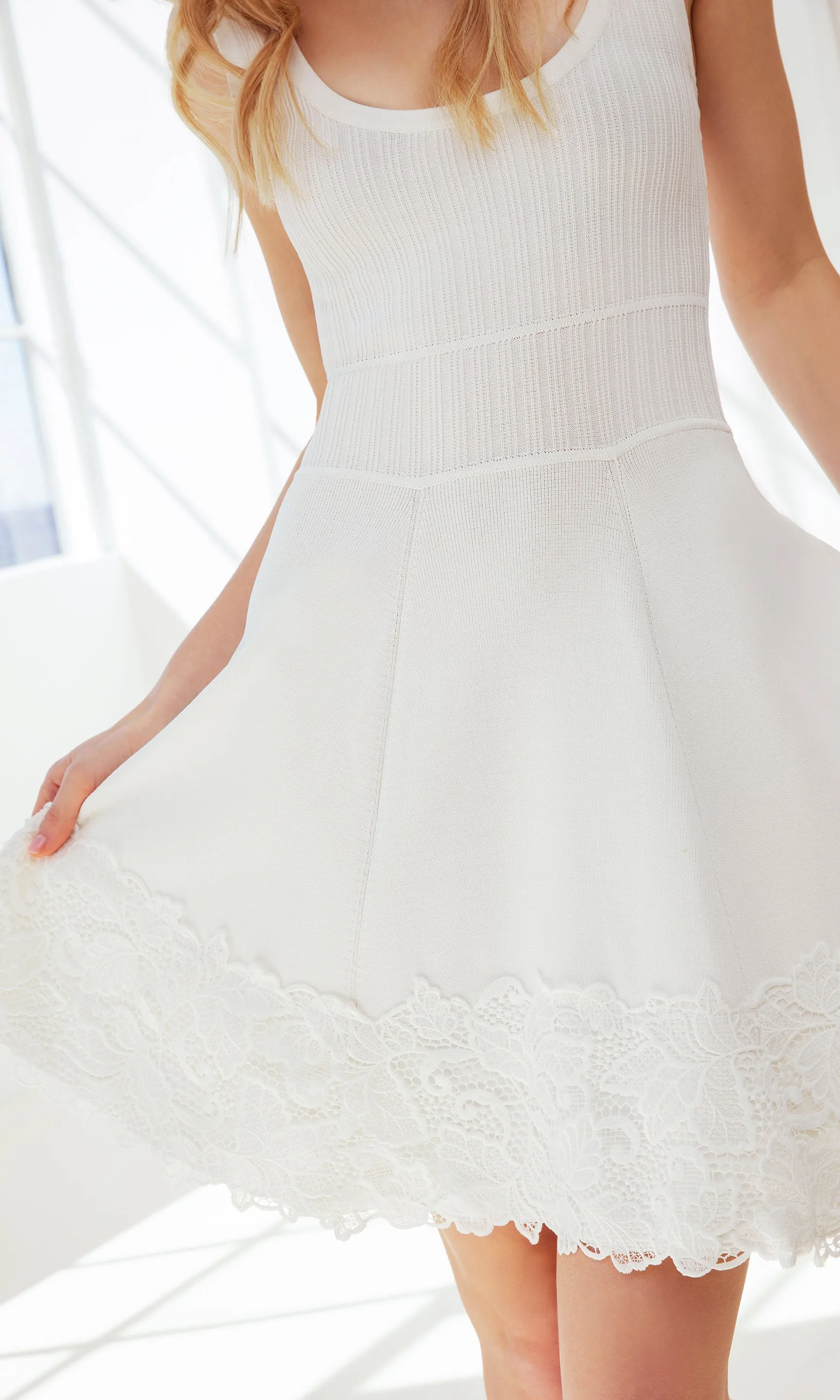 Orpheus Lace Combo Rib Dress sold by Generation Love product image thumbnail 2