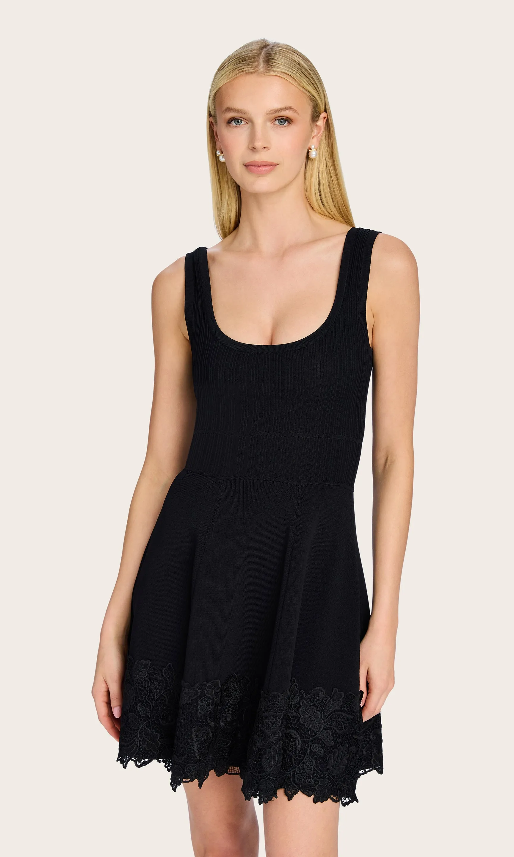 Orpheus Lace Combo Rib Dress sold by Generation Love product image thumbnail 5