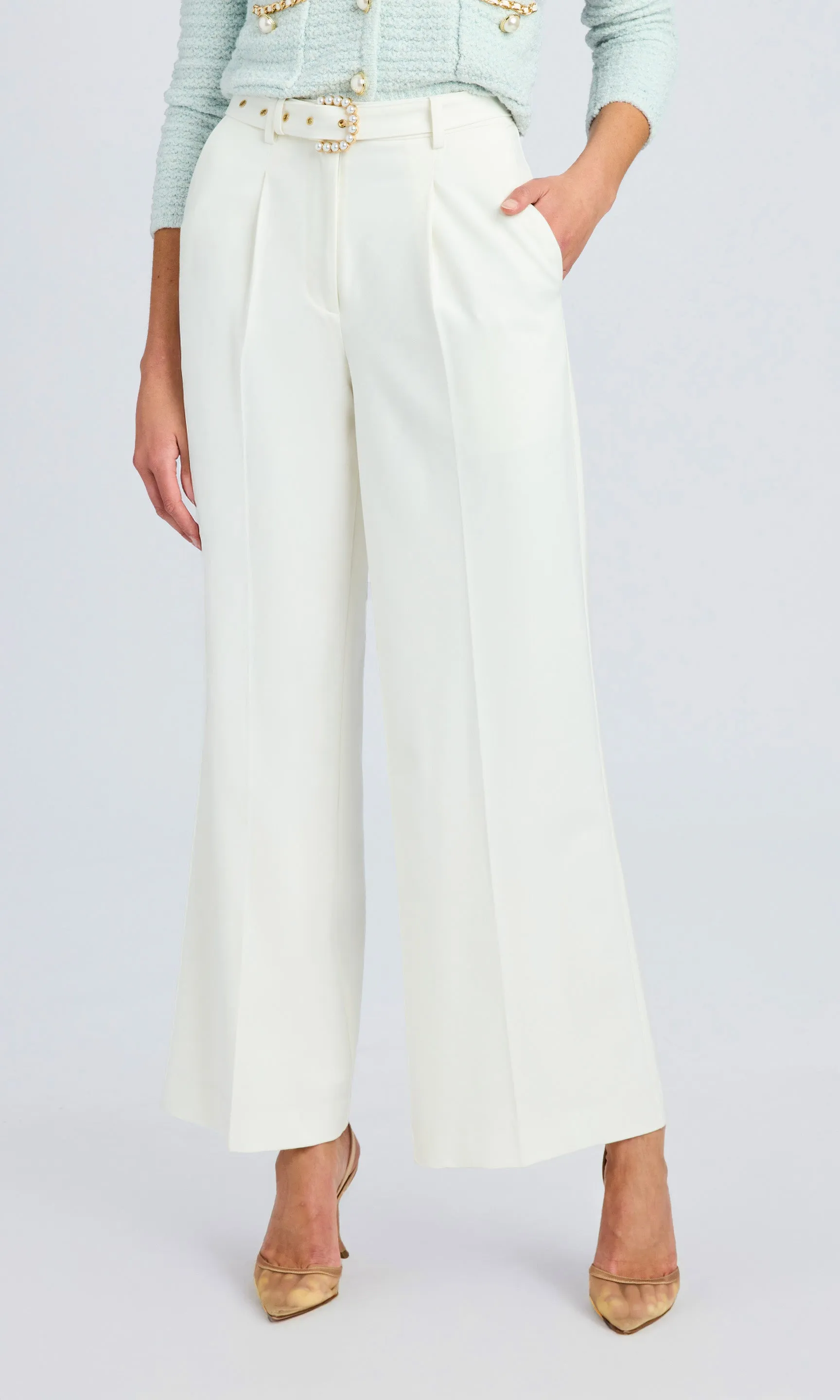 Alexia Belted Suiting Pants sold by Generation Love