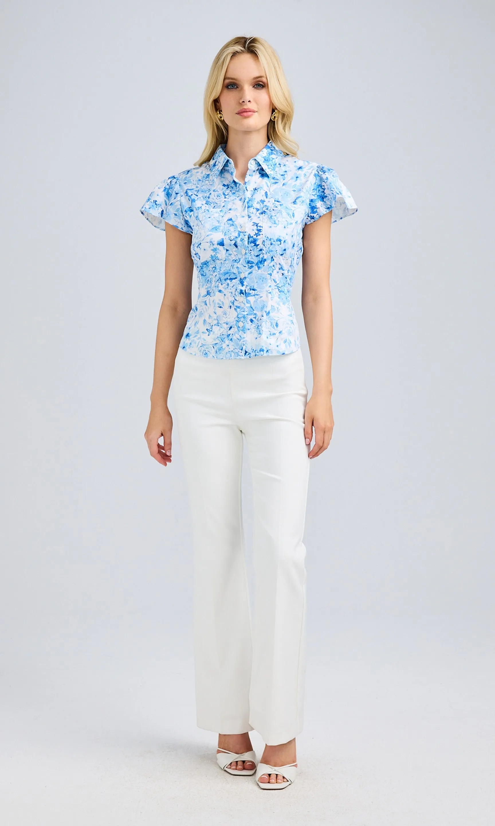 Francesca Floral Poplin Shirt sold by Generation Love product image thumbnail 5