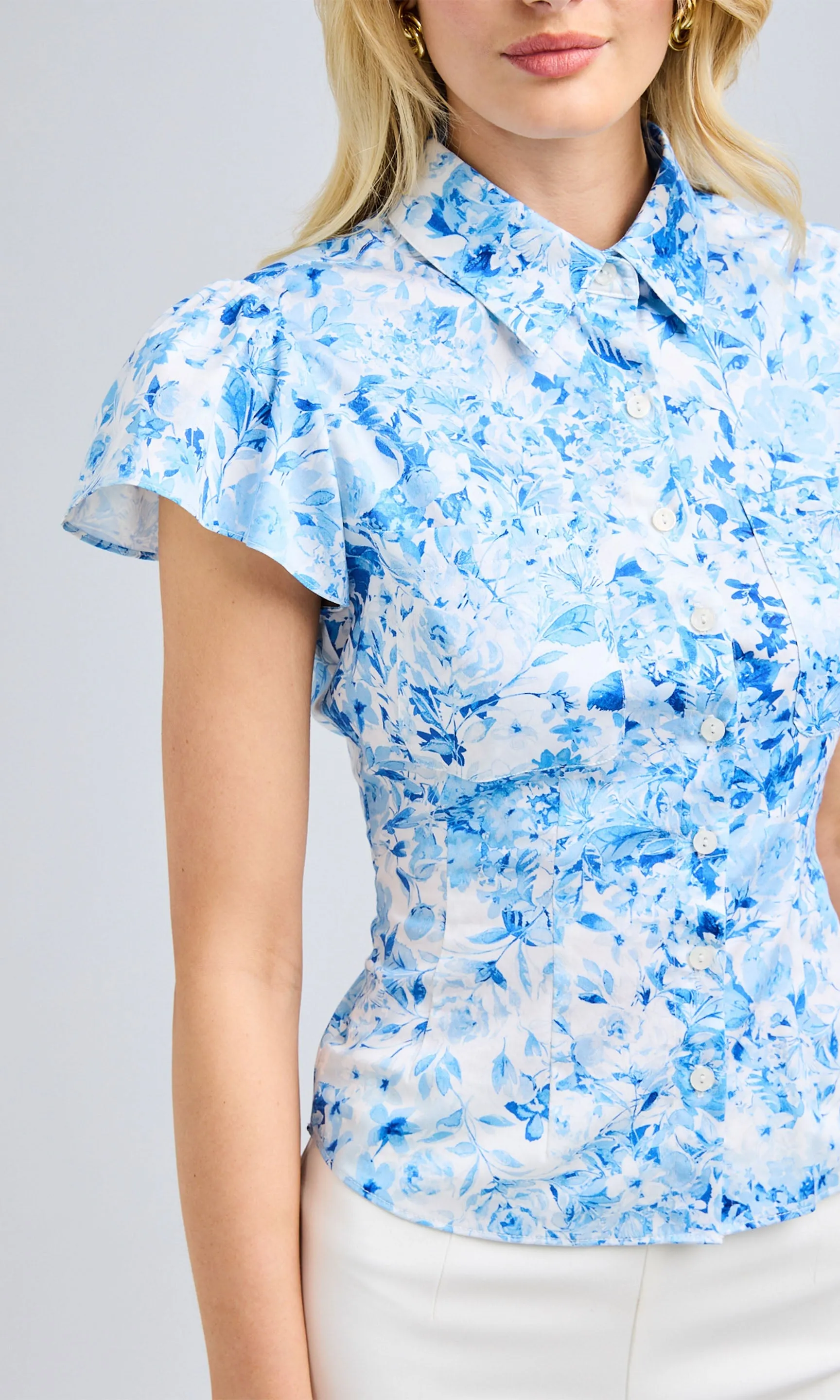 Francesca Floral Poplin Shirt sold by Generation Love product image thumbnail 2