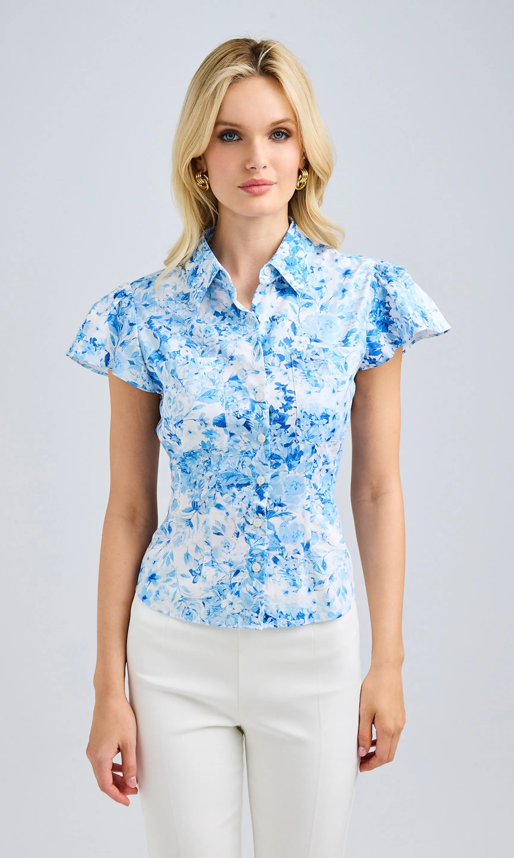 Francesca Floral Poplin Shirt sold by Generation Love product image thumbnail 4