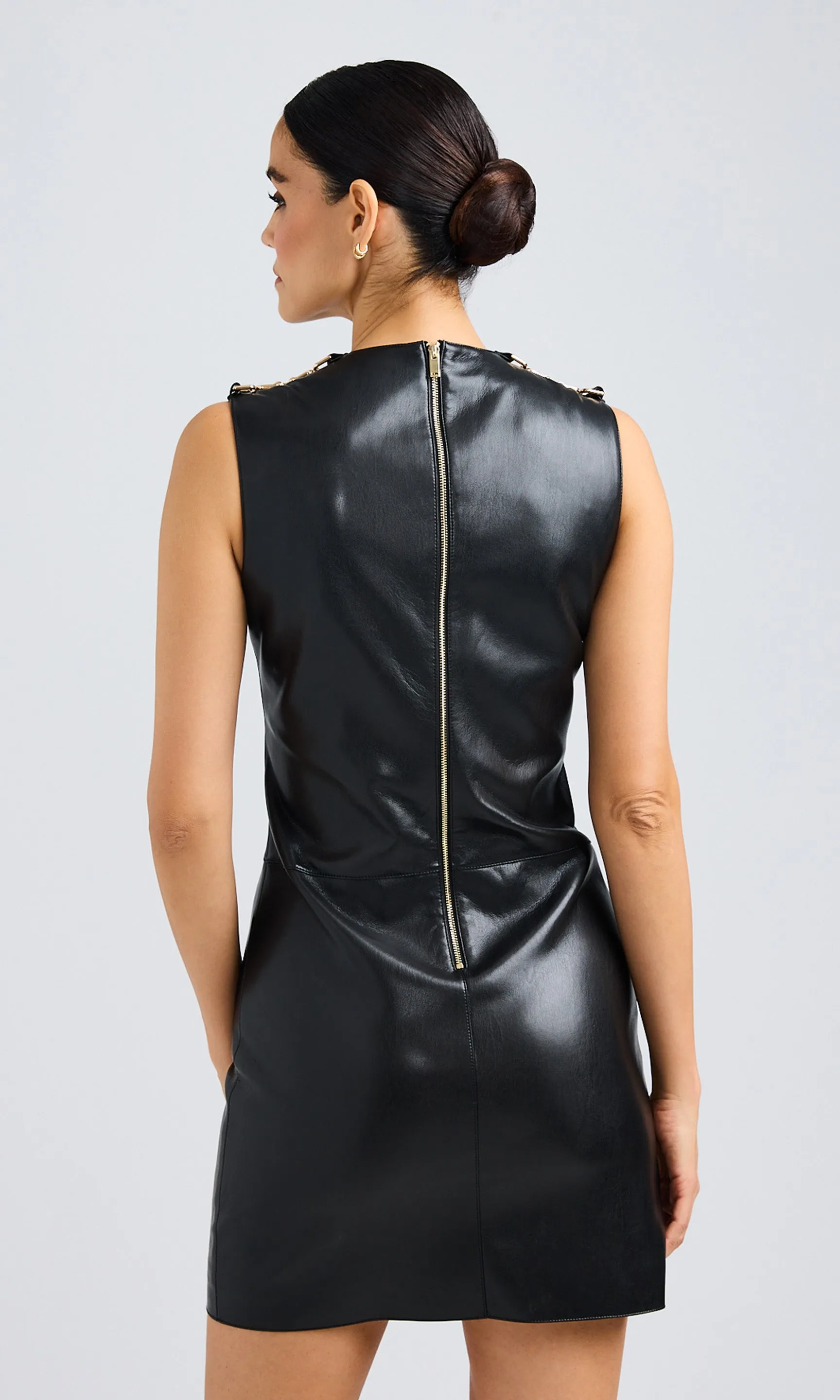 Dania Vegan Leather Shift Dress sold by Generation Love product image thumbnail 5