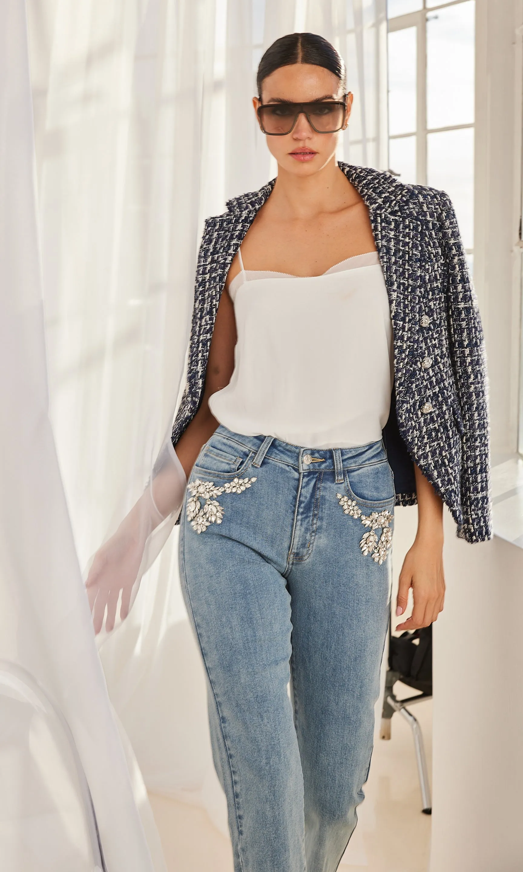 Carolyn Crystal Denim Jeans sold by Generation Love product image thumbnail 5