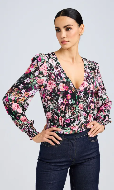 Avanna Floral Wrap Blouse sold by Generation Love