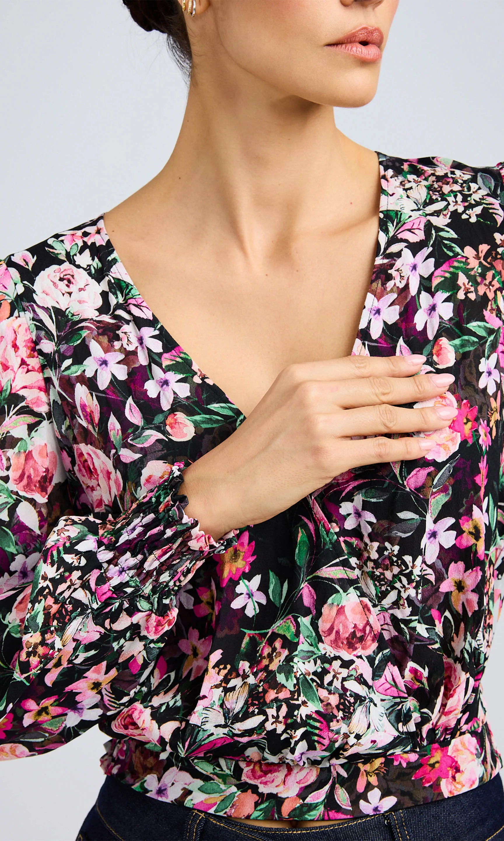Avanna Floral Wrap Blouse sold by Generation Love product image thumbnail 3