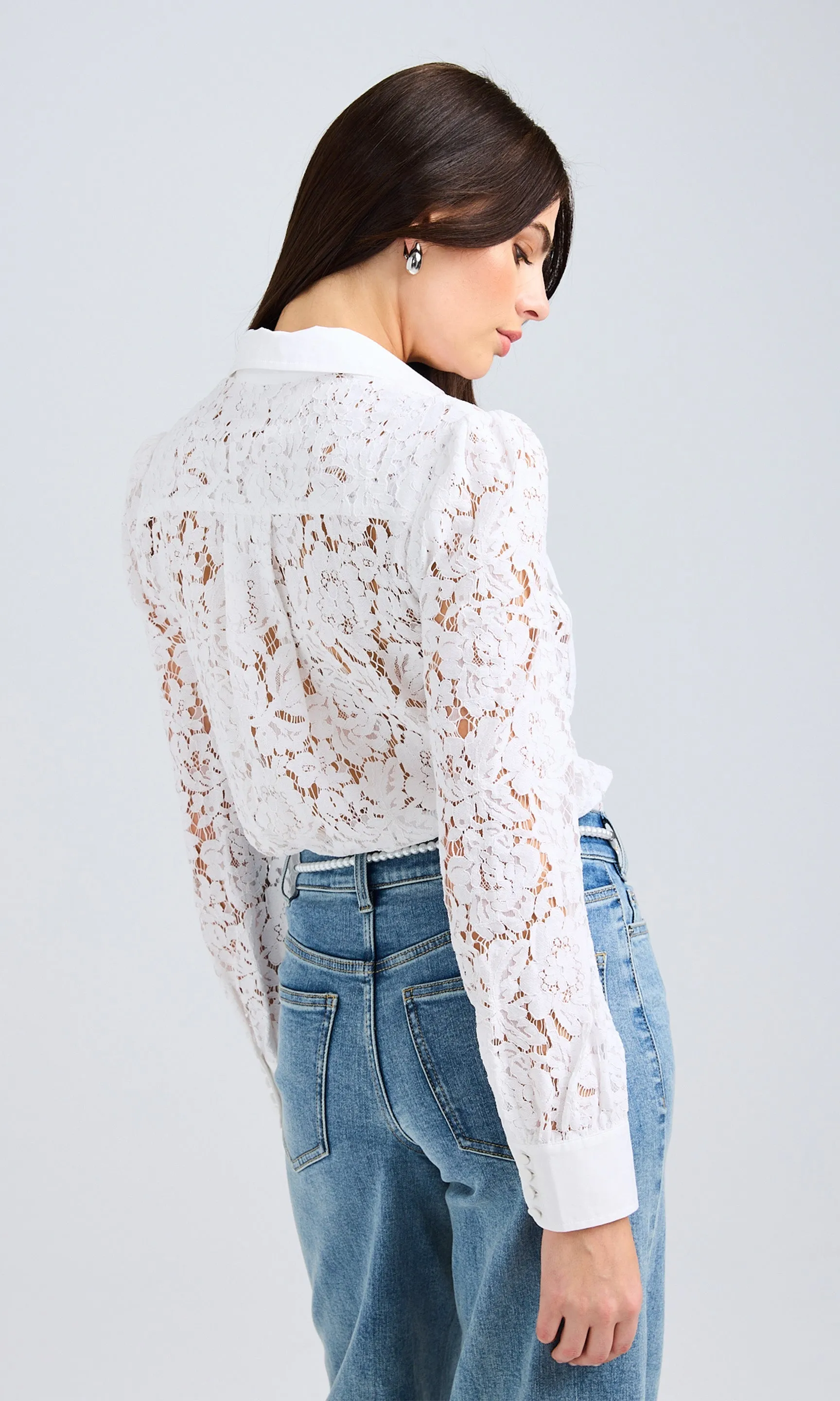 Anisa Lace Poplin Combo Shirt sold by Generation Love product image thumbnail 4