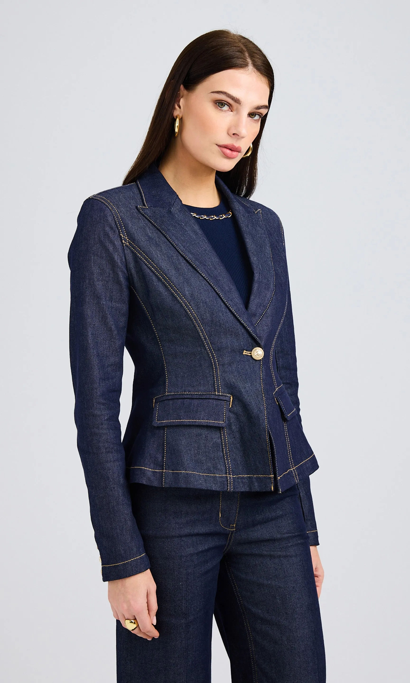 Mara Sheen Denim Jacket sold by Generation Love product image thumbnail 5