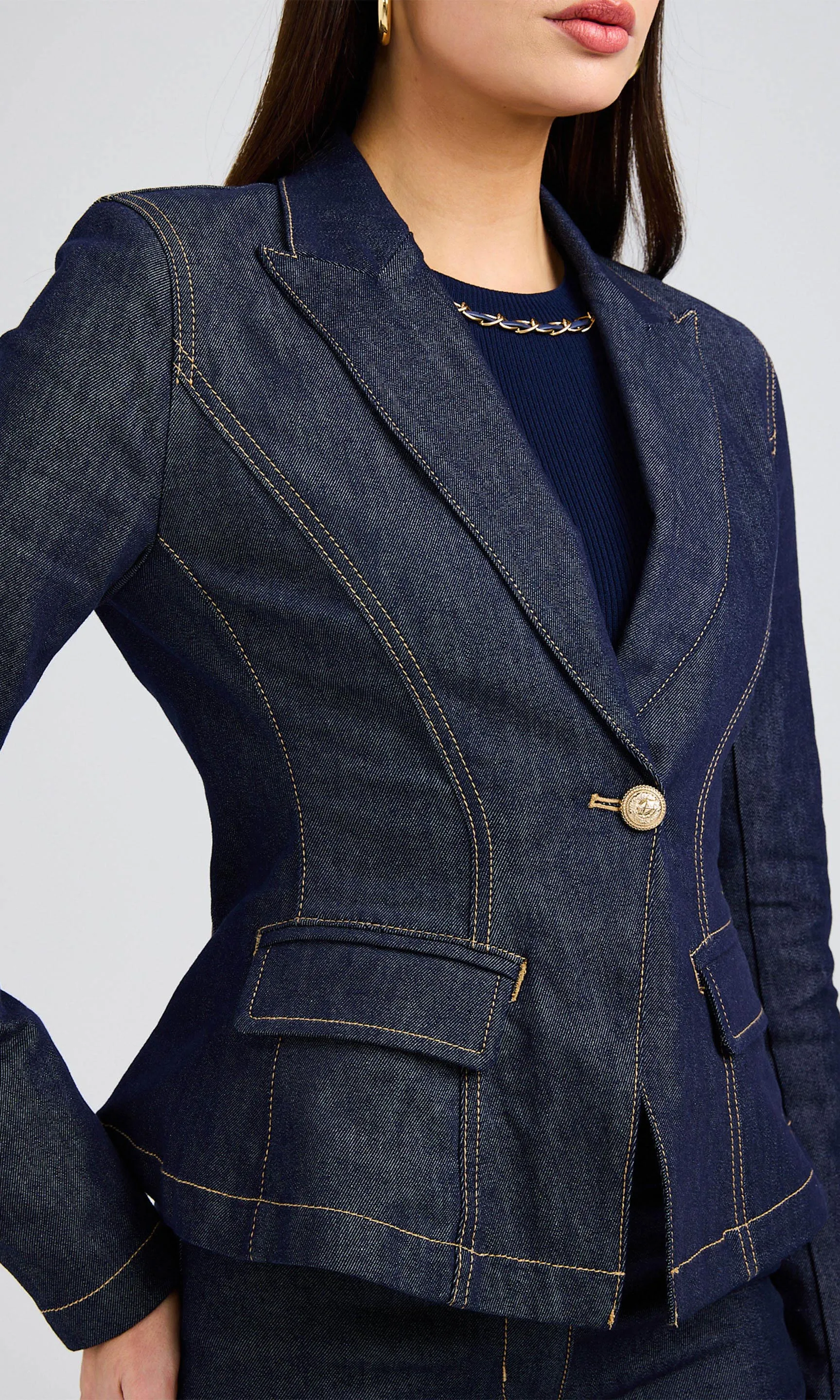 Mara Sheen Denim Jacket sold by Generation Love product image thumbnail 3
