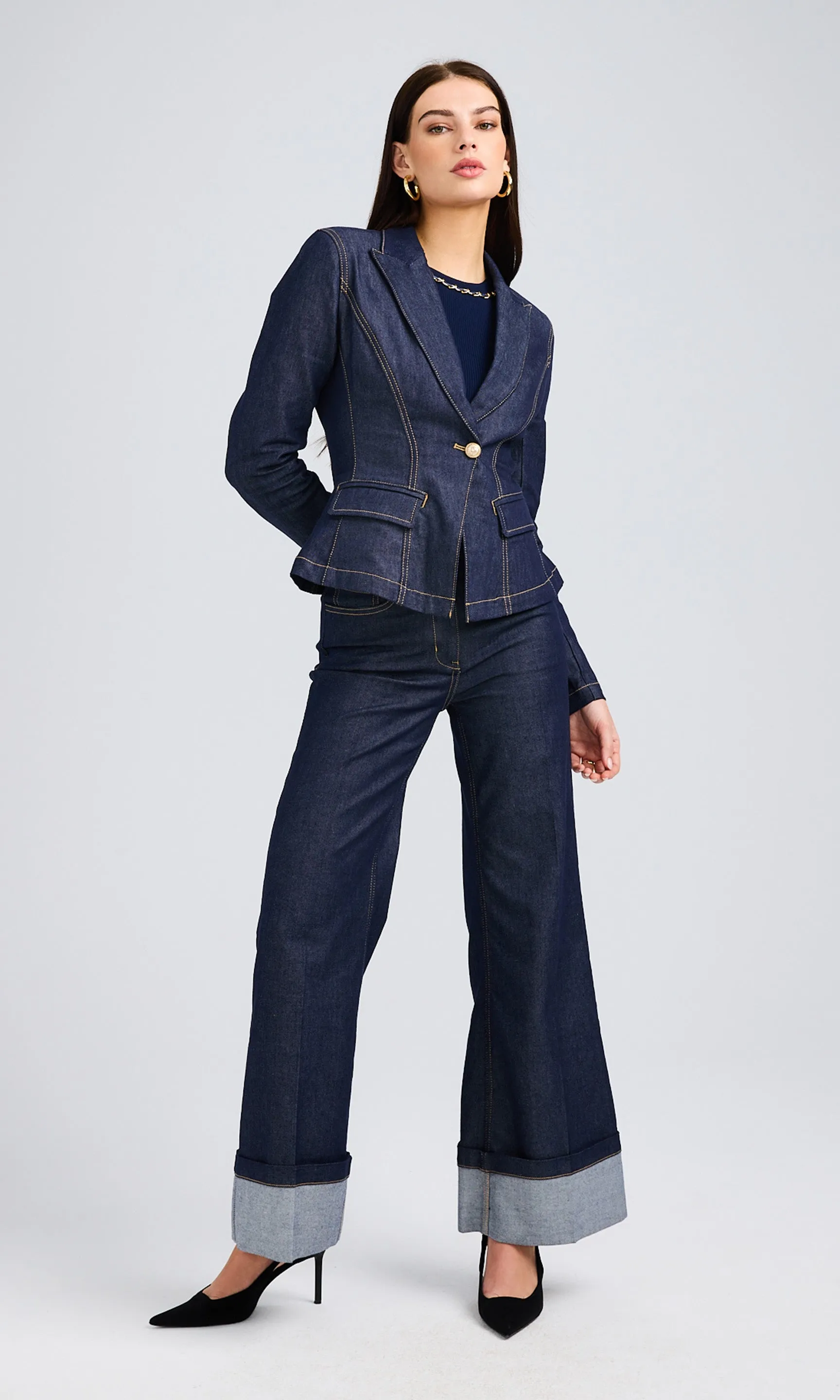 Mara Sheen Denim Jacket sold by Generation Love product image thumbnail 4