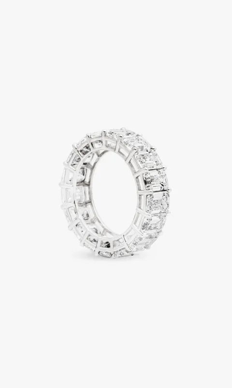 THE FOREVER EMERALD CUT BAND 12.41 Carats sold by Generation Love