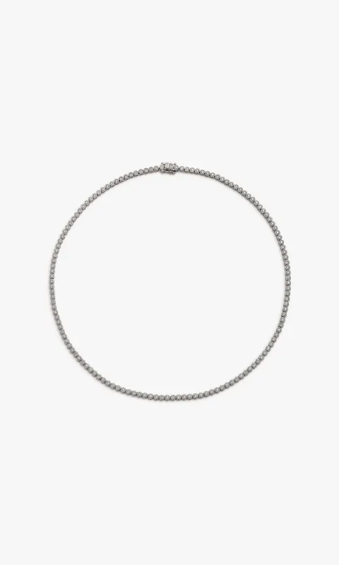 TRESOR BEZEL TENNIS NECKLACE 3.54 Carats sold by Generation Love