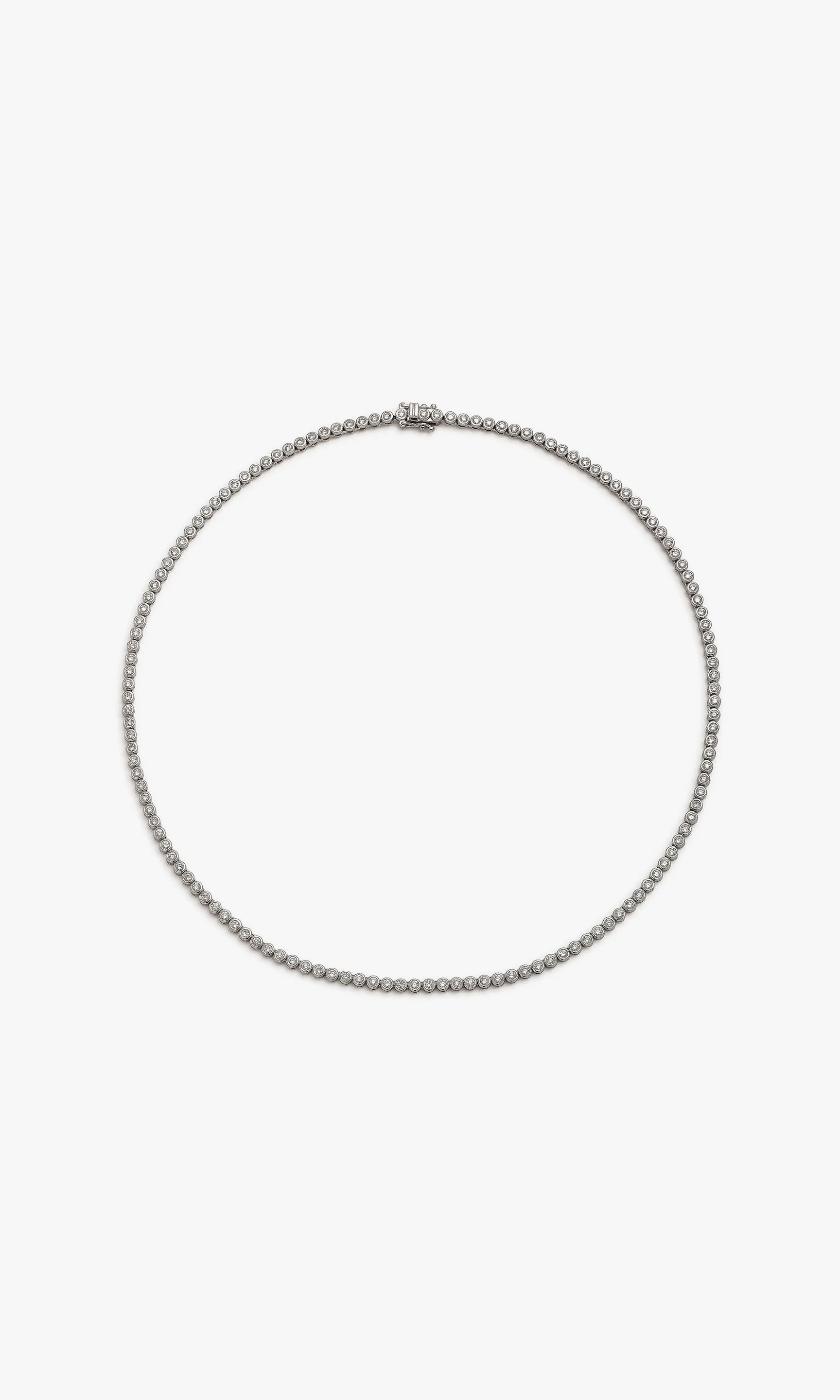 TRESOR BEZEL TENNIS NECKLACE 3.54 Carats sold by Generation Love