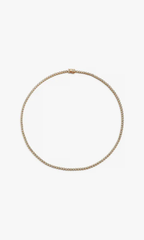 TRESOR BEZEL TENNIS NECKLACE 3.54 Carats sold by Generation Love