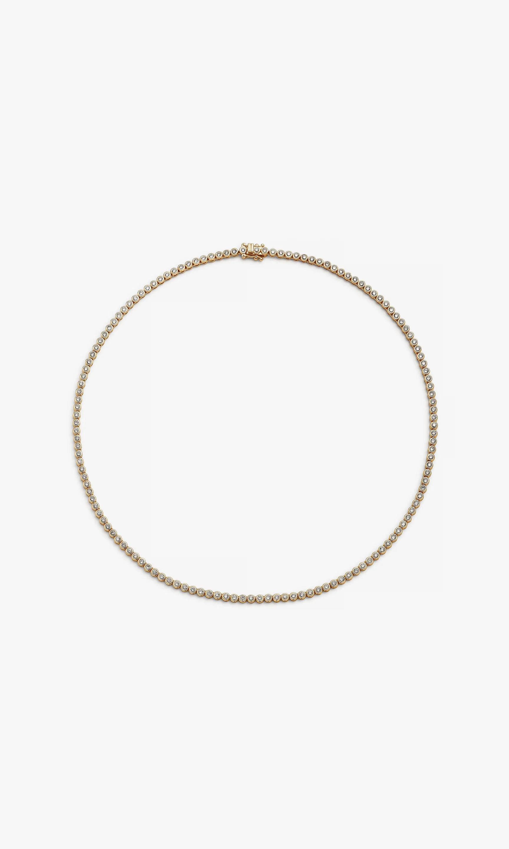 TRESOR BEZEL TENNIS NECKLACE 3.54 Carats sold by Generation Love