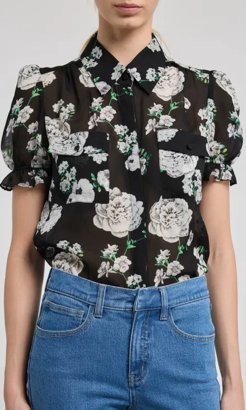 Mina Floral Georgette Shirt sold by Generation Love