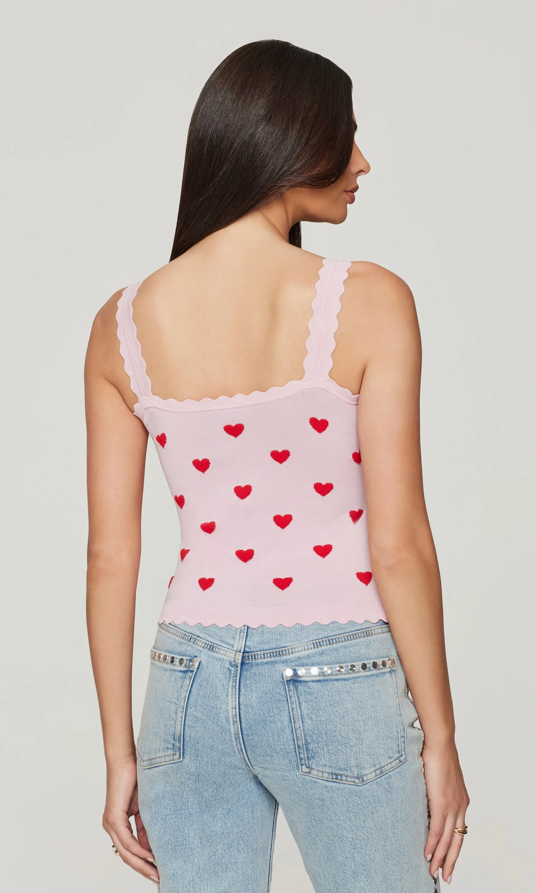 Lottie Hearts Intarsia Strap Tank sold by Generation Love product image thumbnail 3