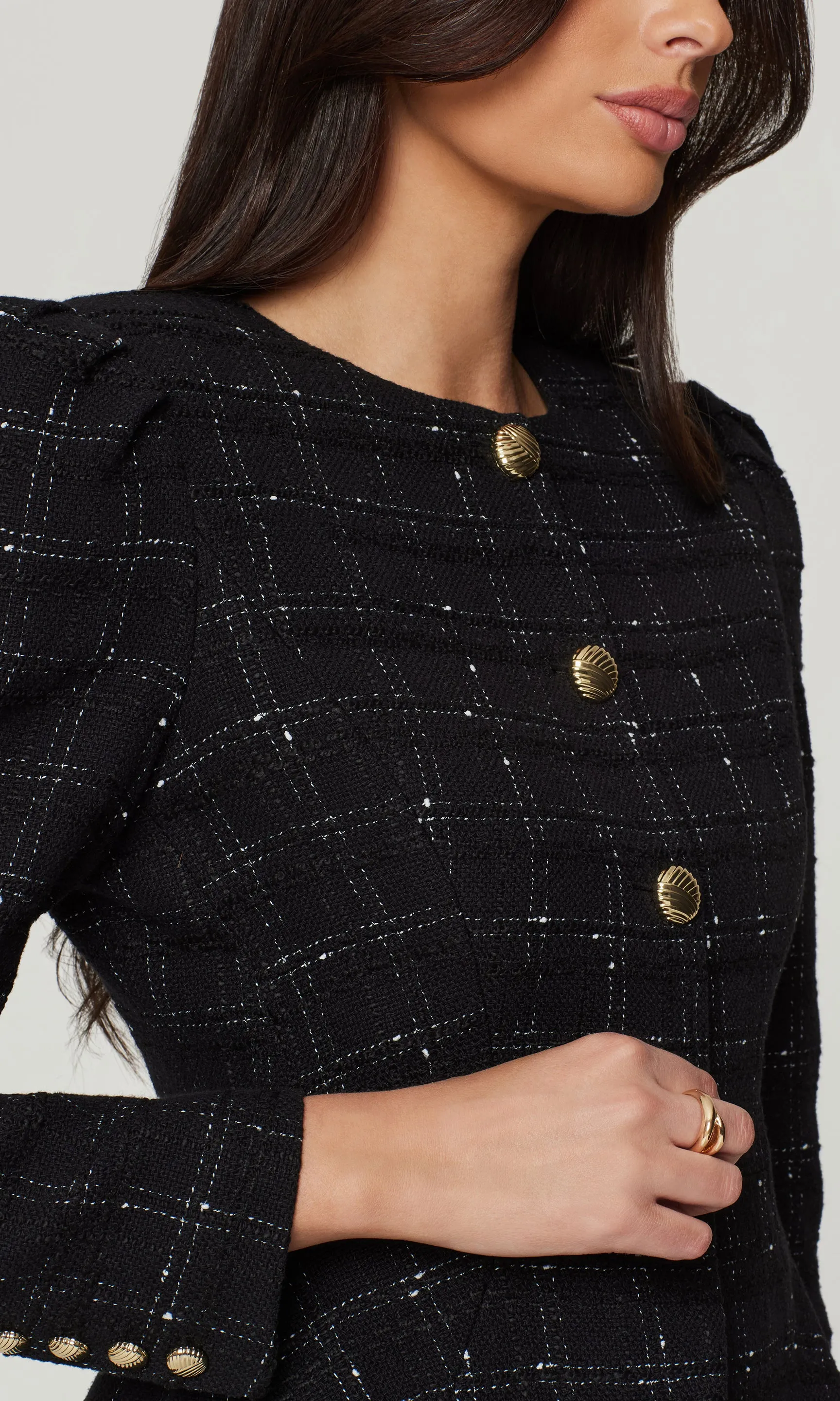 Cynthia Windowpane Tweed Jacket sold by Generation Love product image thumbnail 2