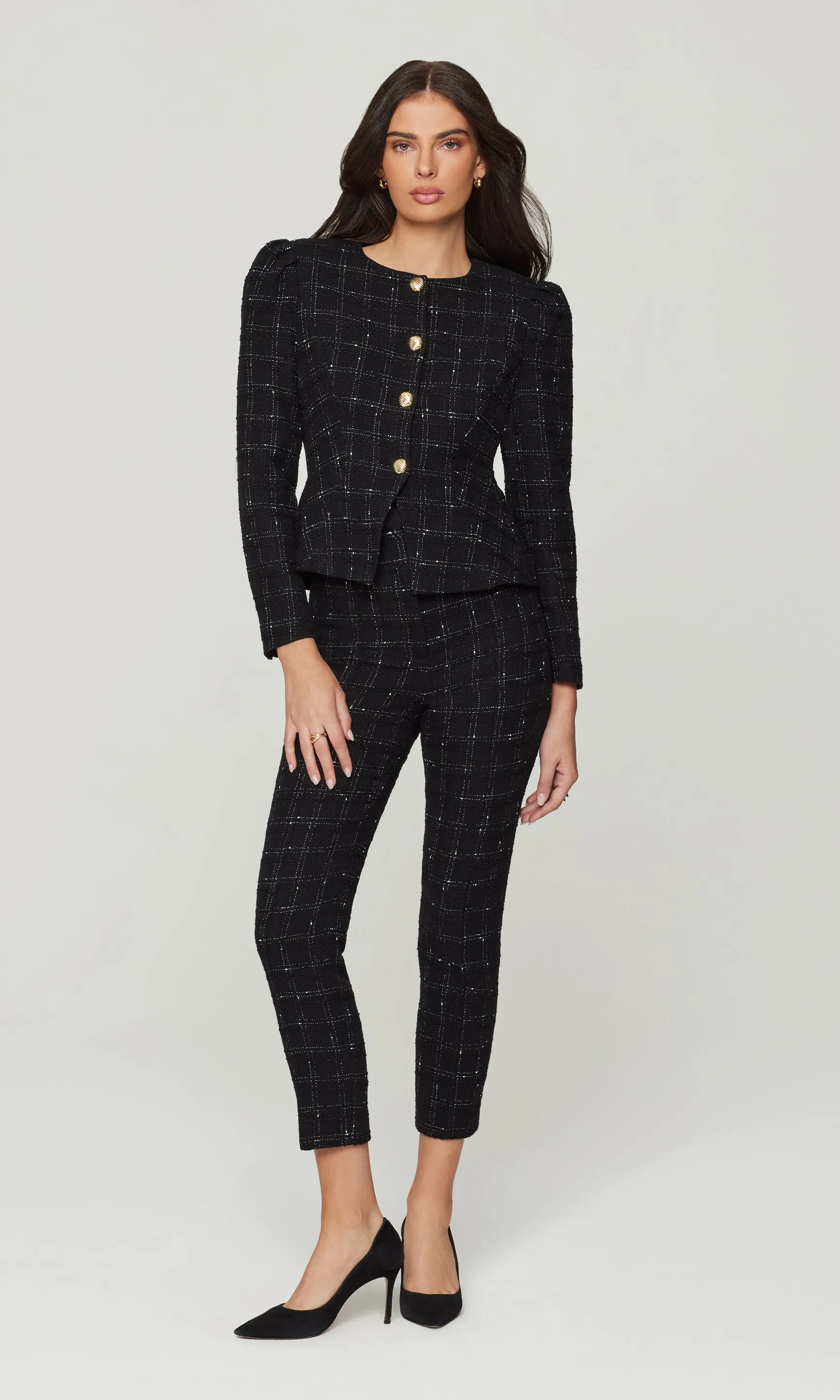 Cynthia Windowpane Tweed Jacket sold by Generation Love product image thumbnail 4