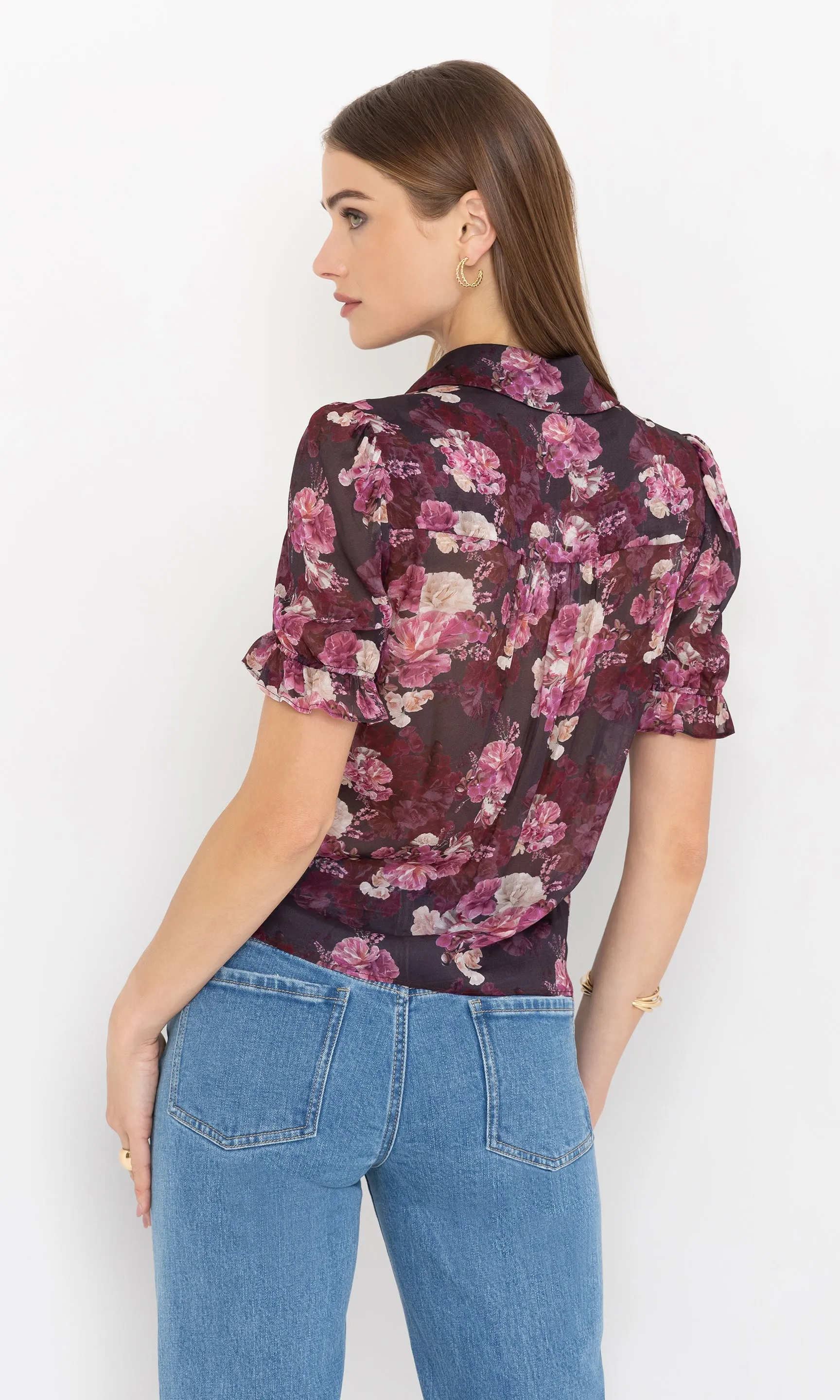 Mina Floral Georgette Shirt sold by Generation Love product image thumbnail 3