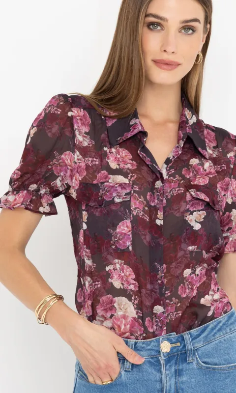 Mina Floral Georgette Shirt sold by Generation Love