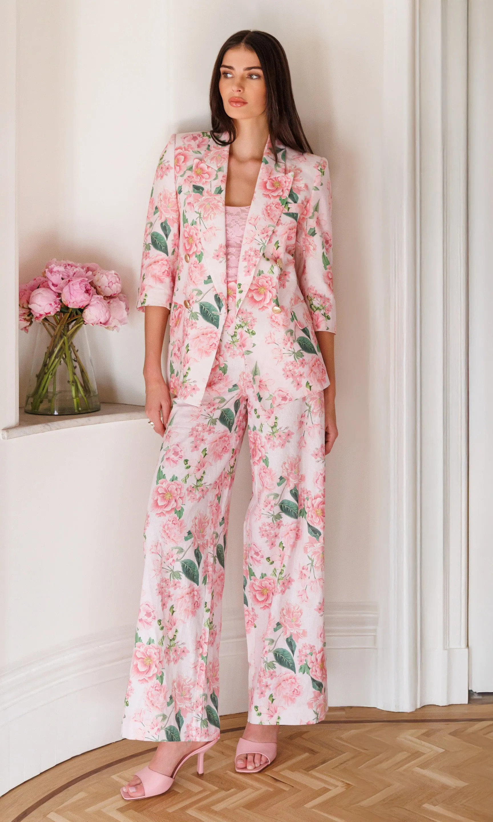 Maren Floral Linen Blazer sold by Generation Love product image thumbnail 3