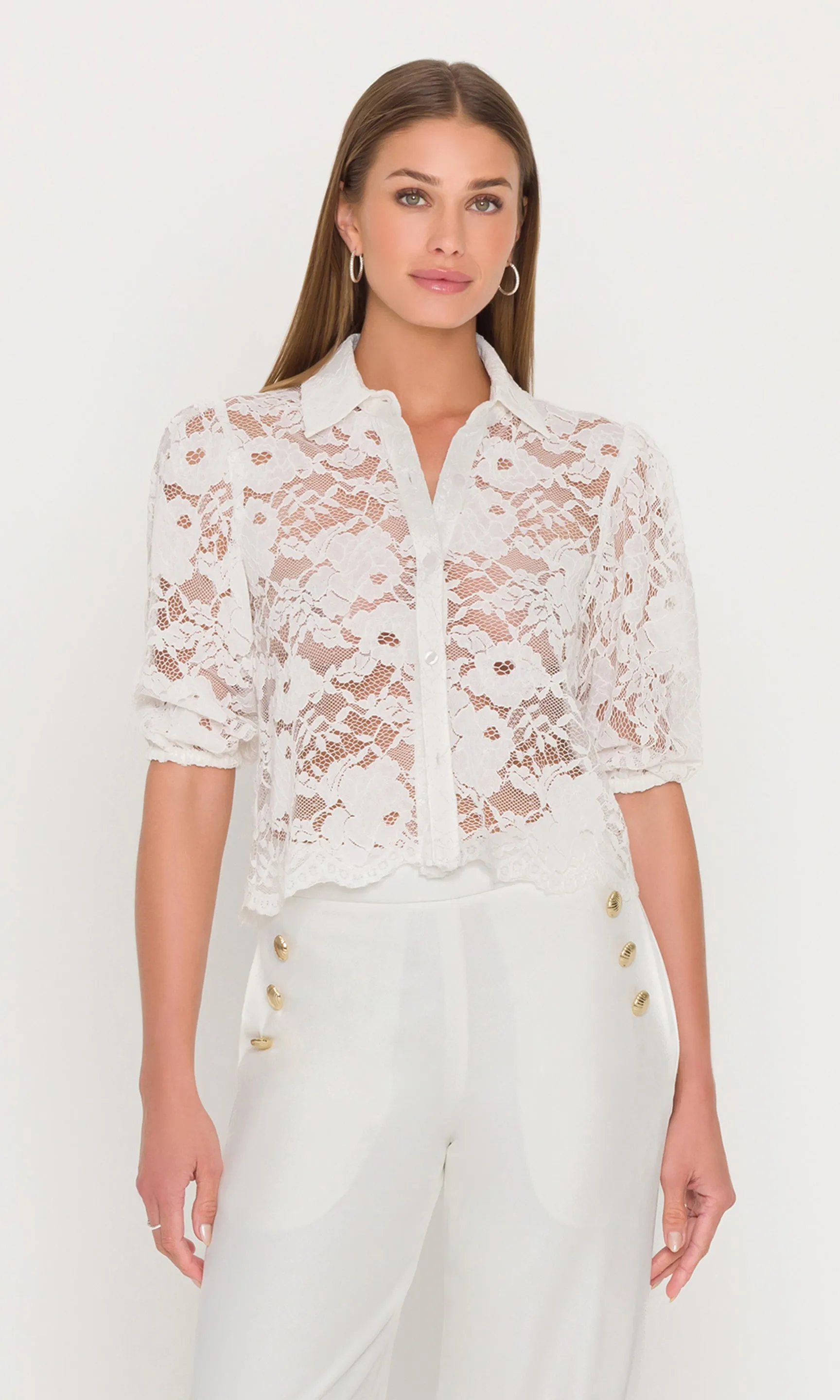 Tammy Mesh Lace Shirt sold by Generation Love product image thumbnail 5