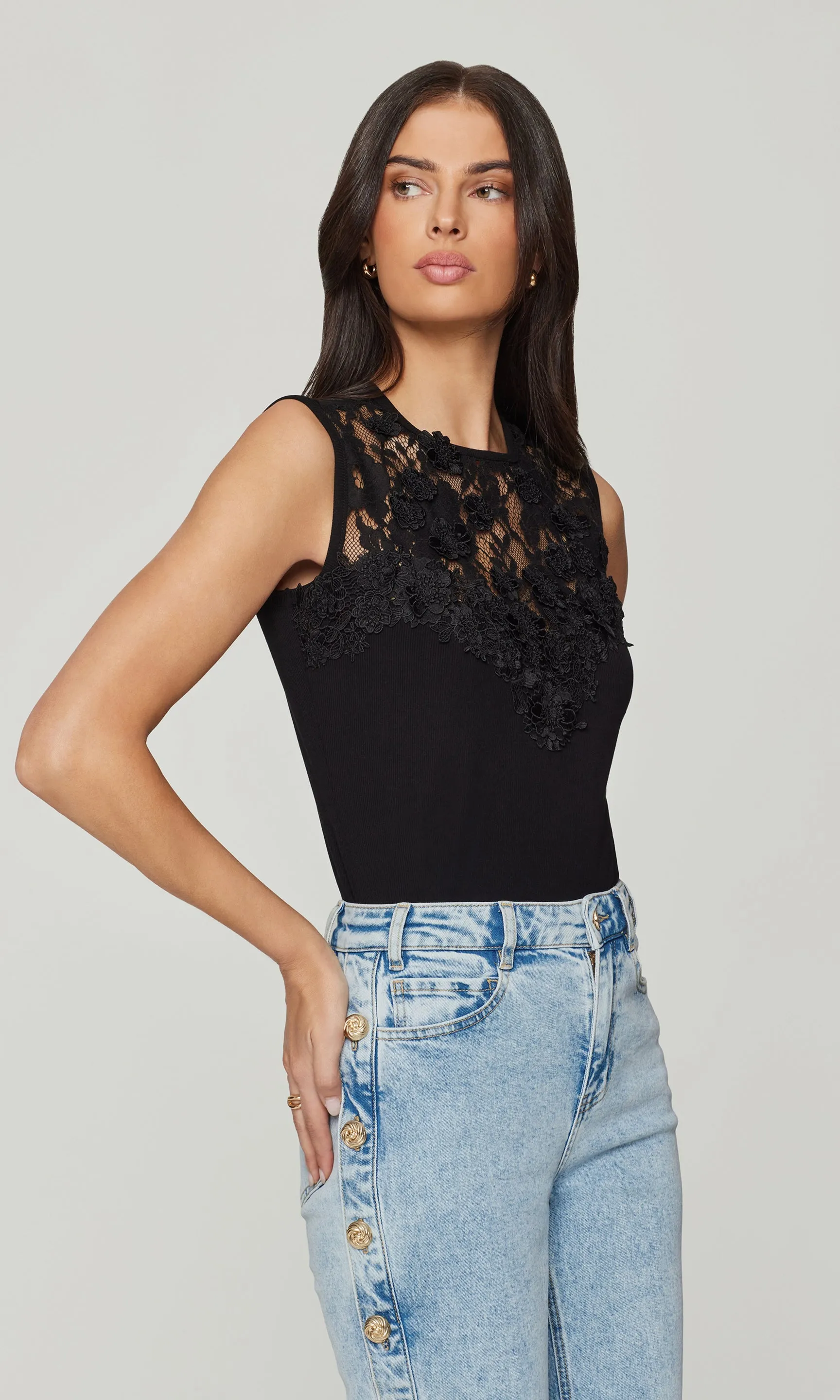 Trina 3D Lace Combo Top sold by Generation Love product image thumbnail 5