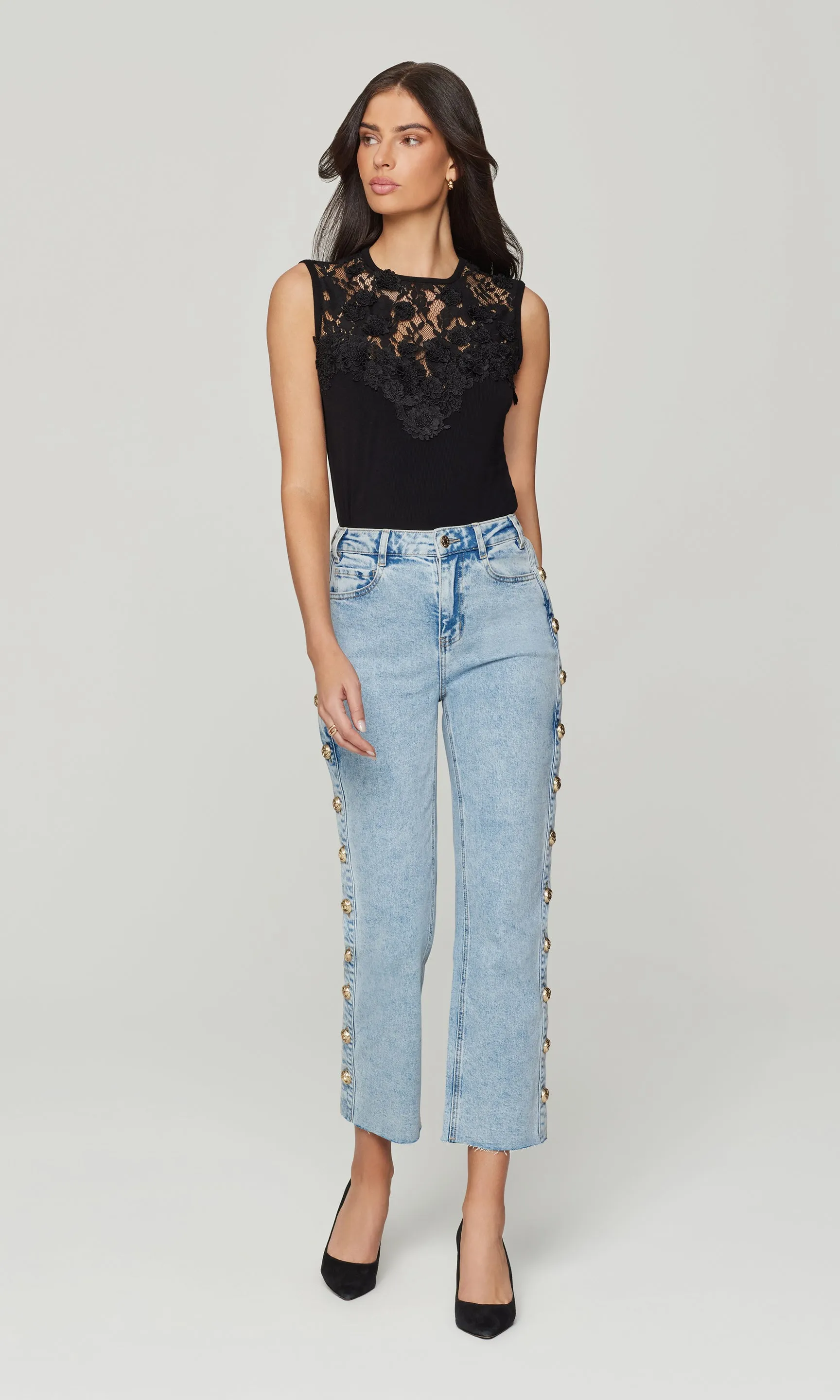 Trina 3D Lace Combo Top sold by Generation Love product image thumbnail 4