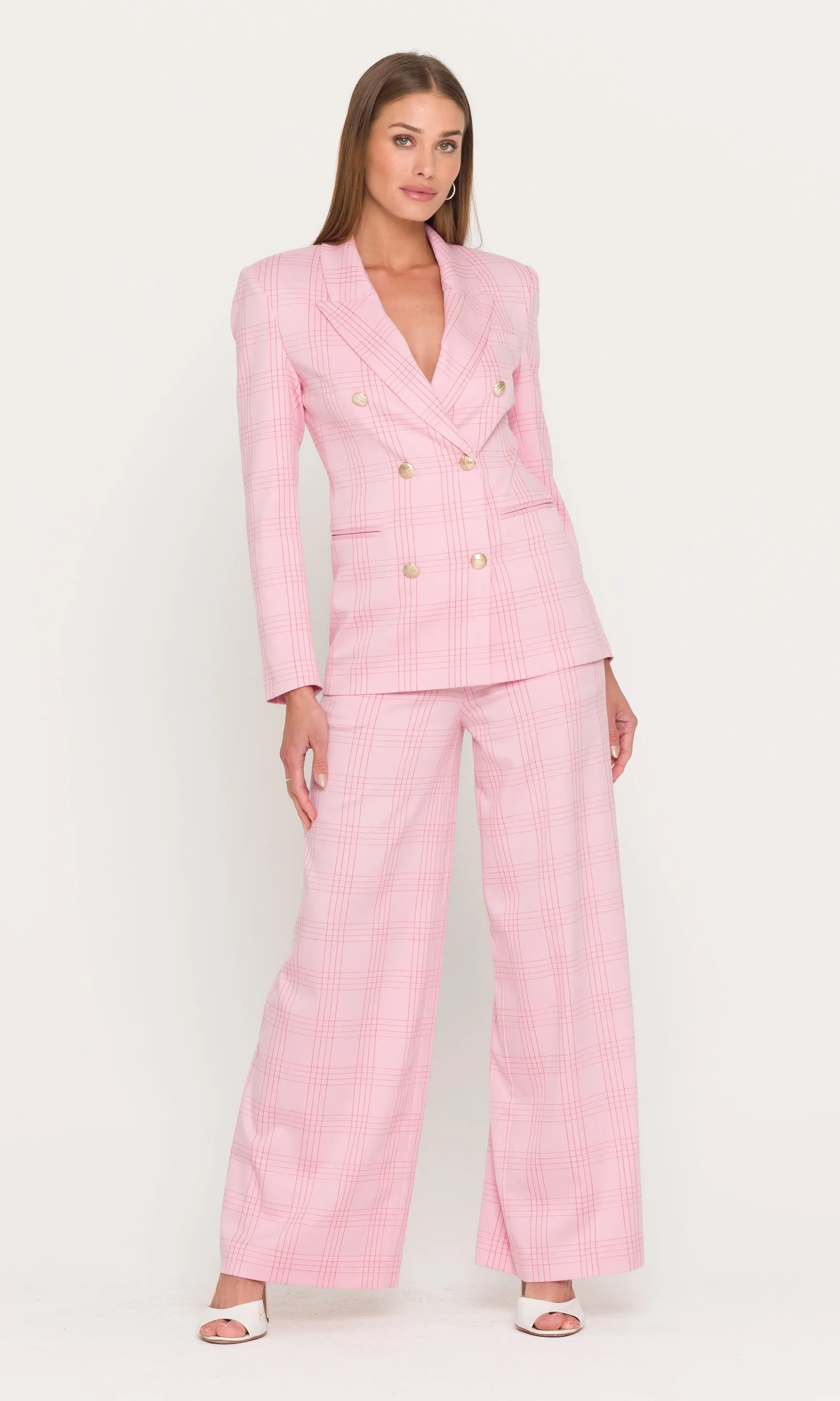 Joselle Windowpane Suiting Blazer sold by Generation Love product image thumbnail 4
