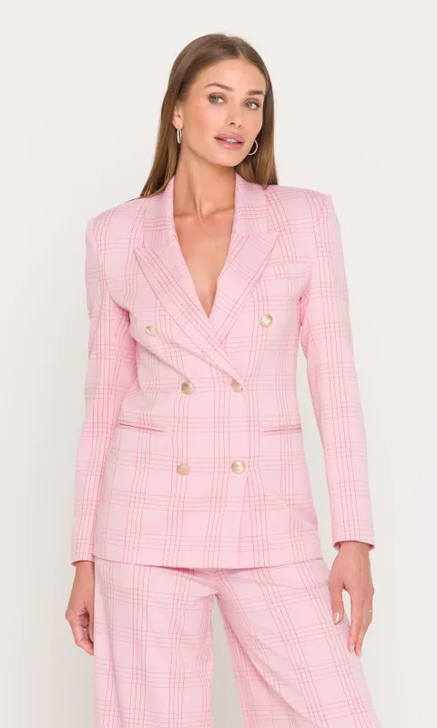 Joselle Windowpane Suiting Blazer made by Generation Love