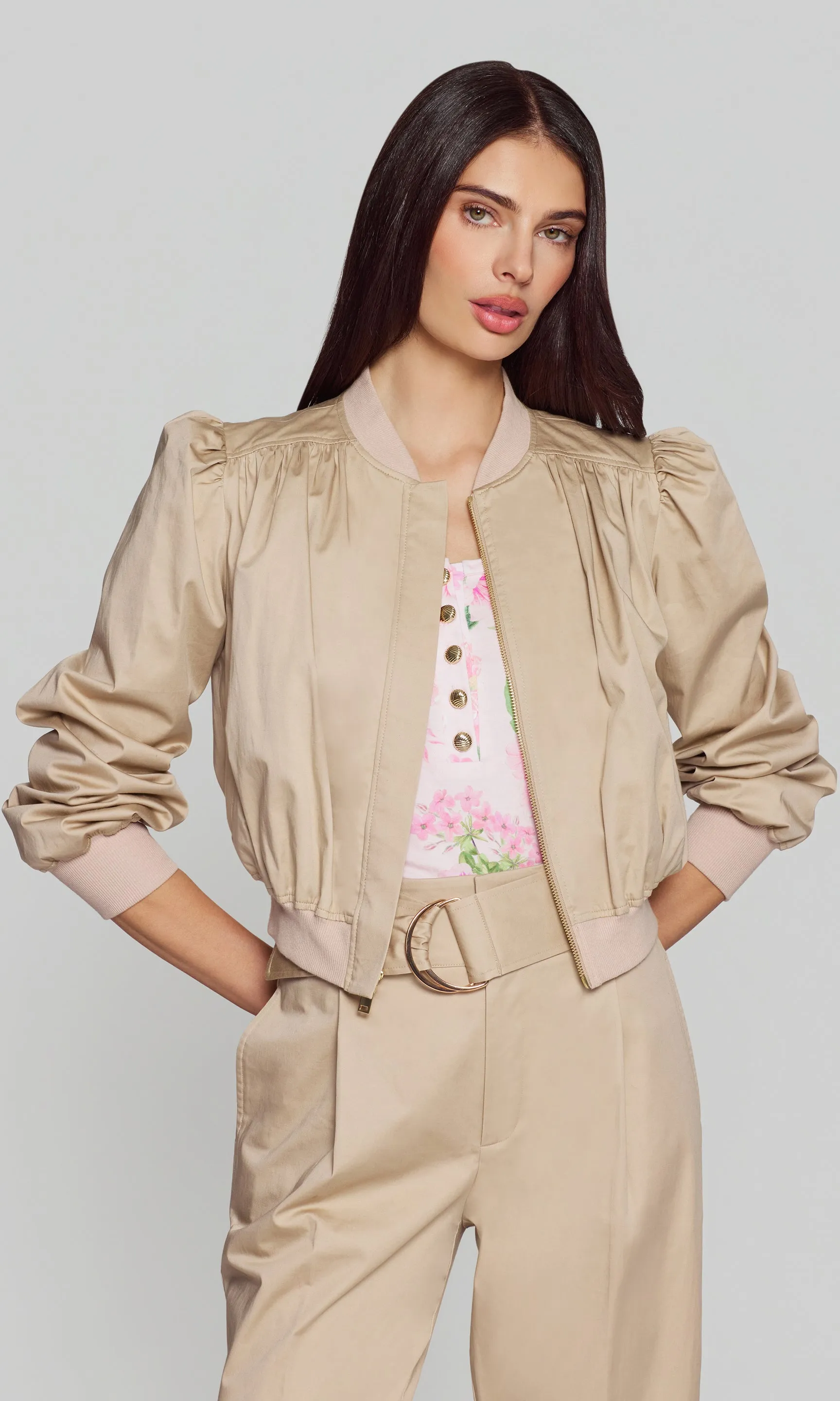 Sariah Cotton Sateen Bomber sold by Generation Love