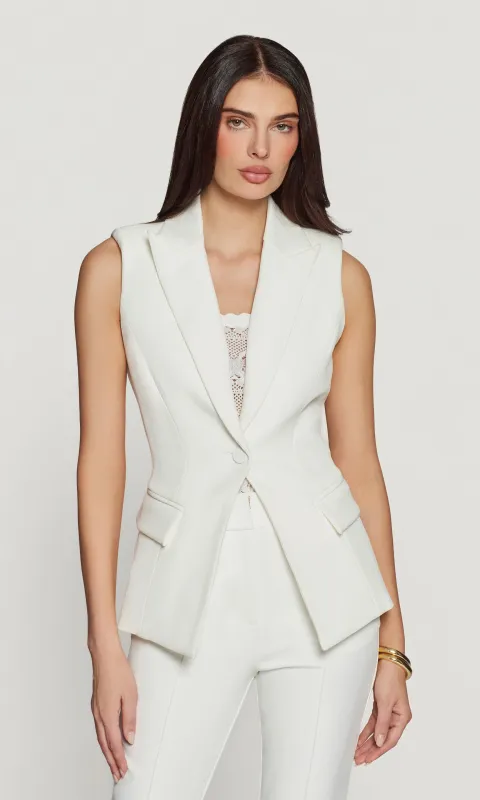 Rialto Crepe Sleeveless Blazer made by Generation Love