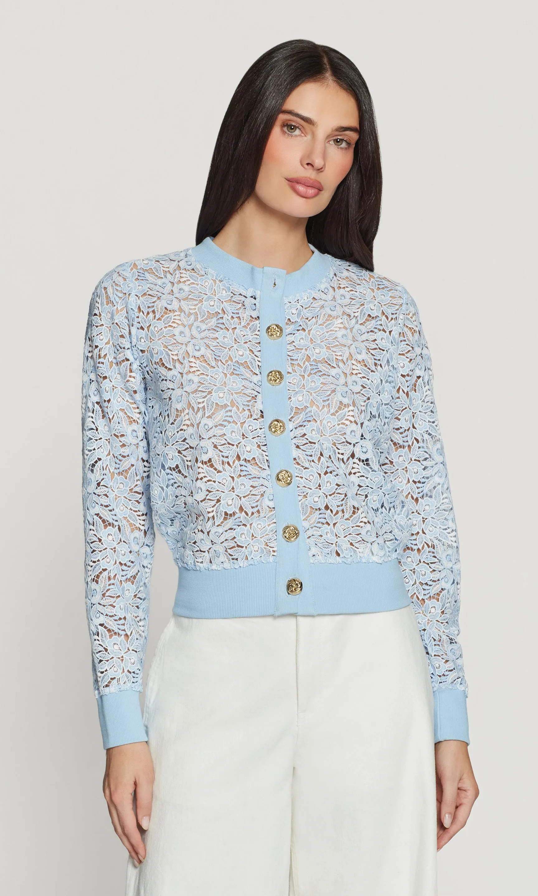 Erin Two Tone Lace Cardigan sold by Generation Love product image thumbnail 5