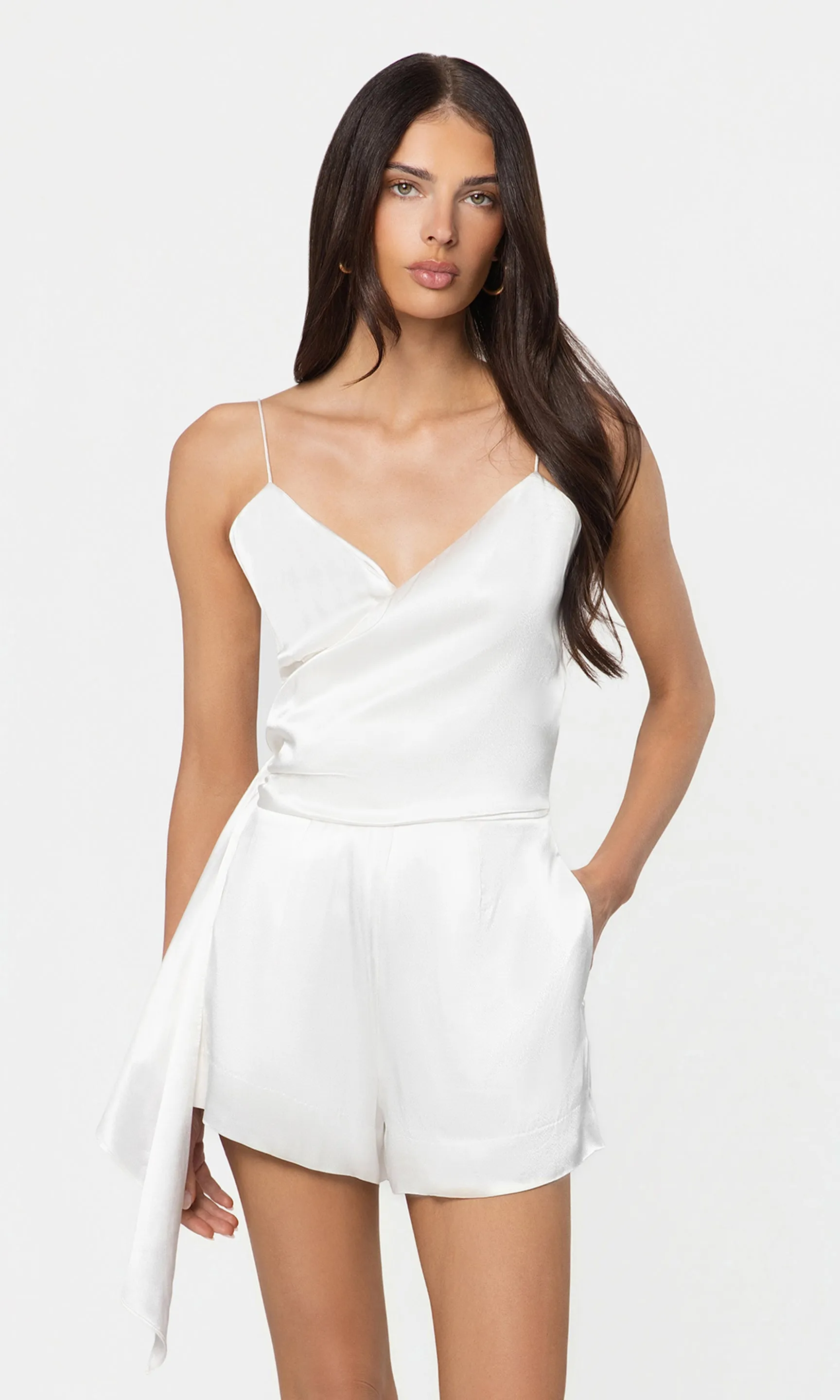 Cheryl Liquid Satin Romper sold by Generation Love product image thumbnail 3