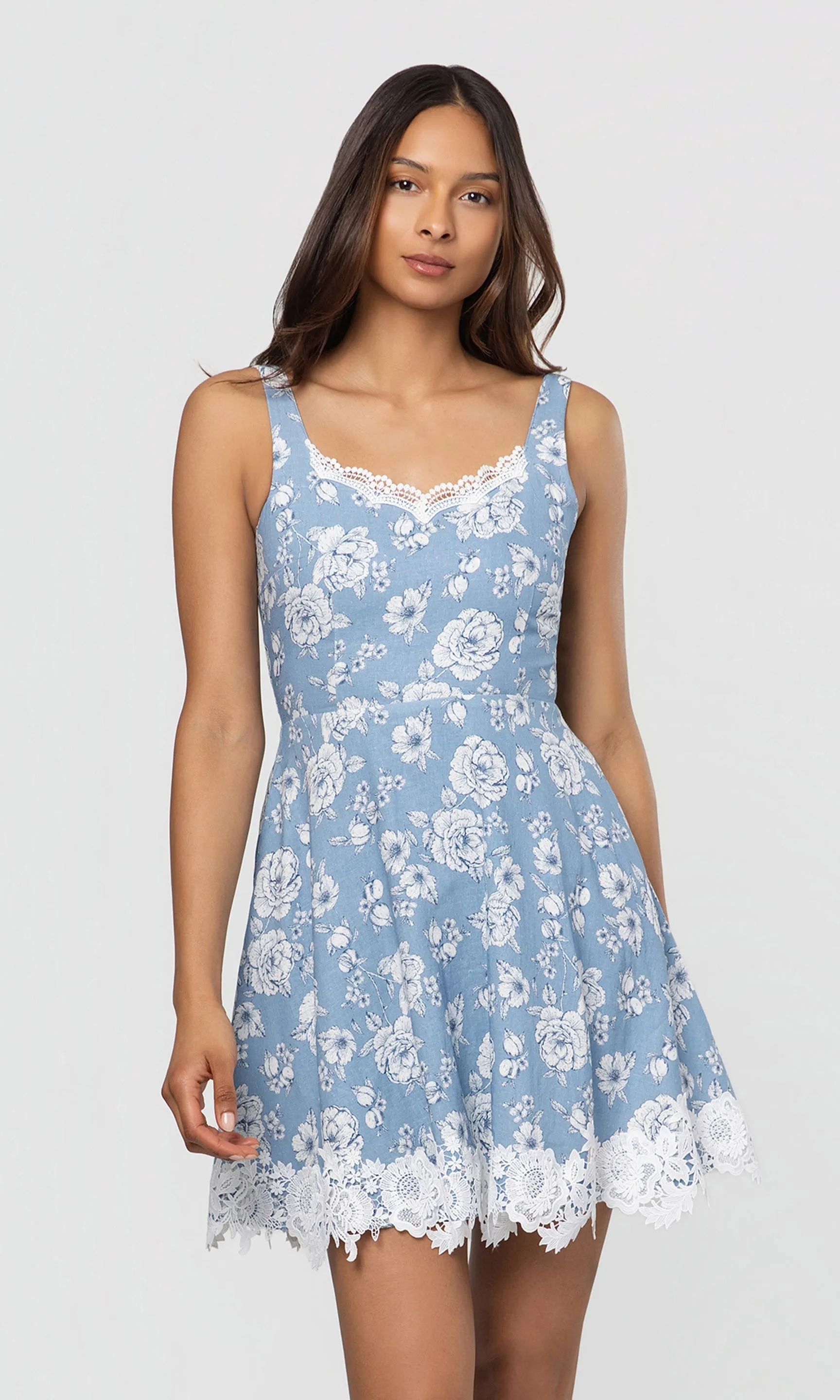 Ivy Floral Linen Dress sold by Generation Love product image thumbnail 4