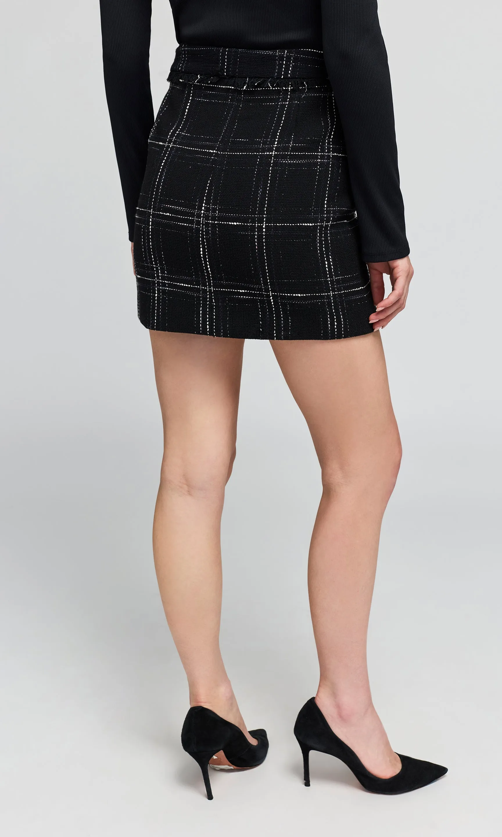 Stella Windowpane Tweed Skirt sold by Generation Love product image thumbnail 5