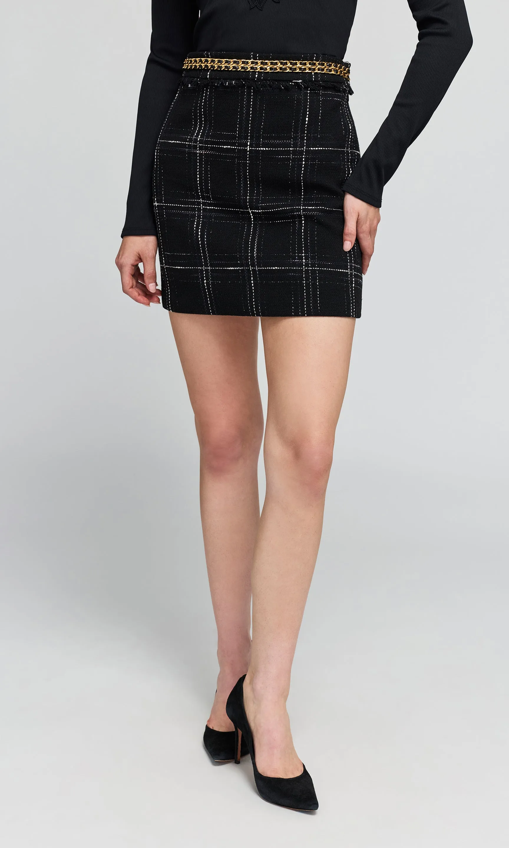 Stella Windowpane Tweed Skirt sold by Generation Love product image thumbnail 3