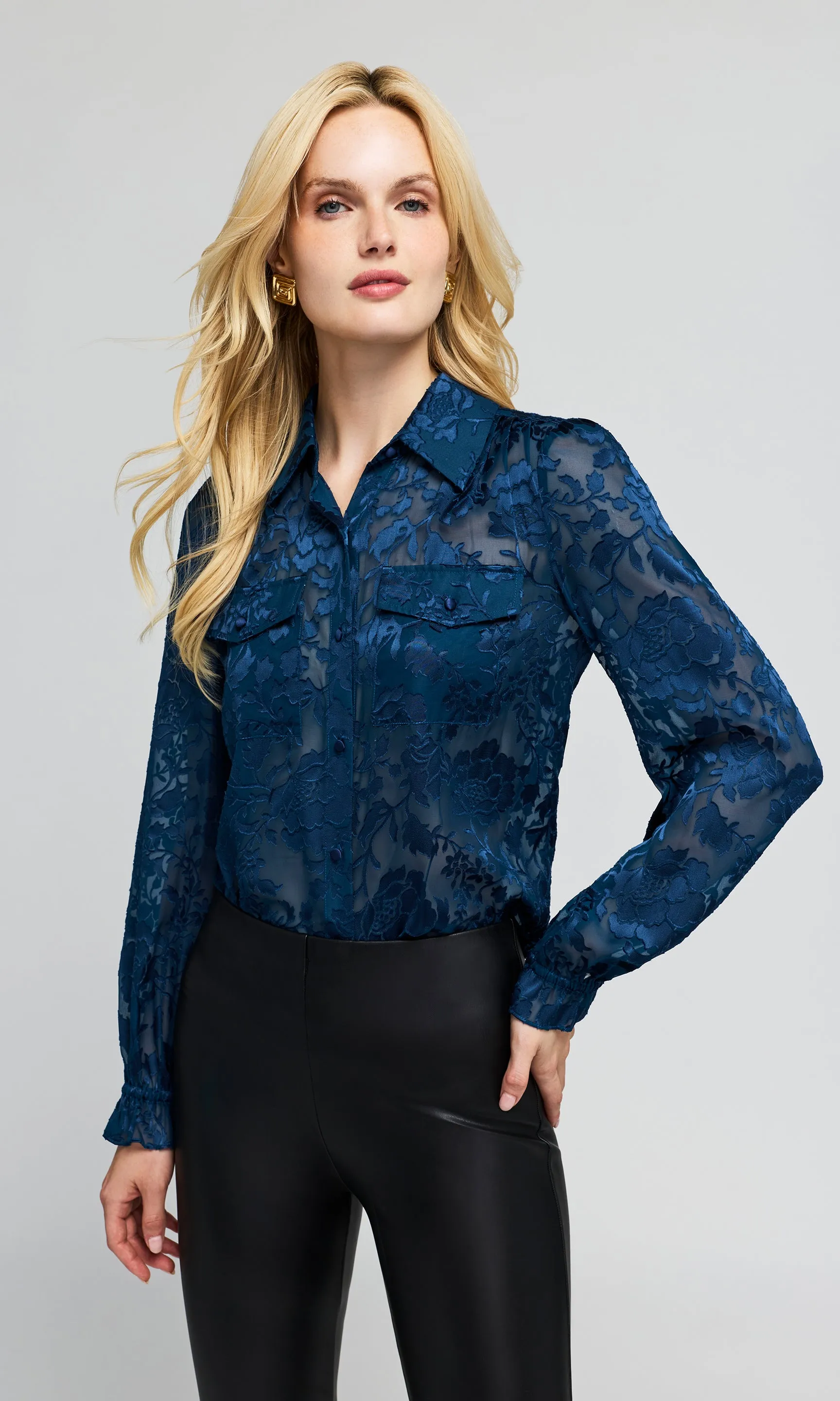 Priya Floral Burn-Out Blouse sold by Generation Love product image thumbnail 4