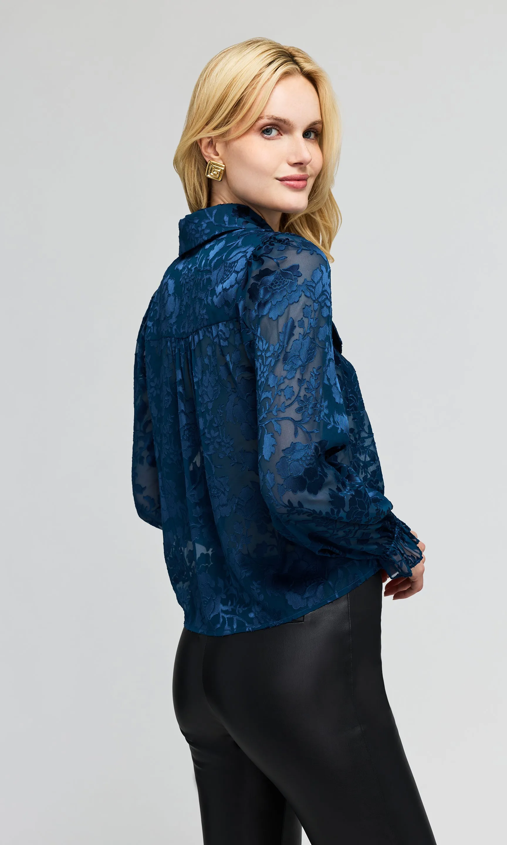 Priya Floral Burn-Out Blouse sold by Generation Love product image thumbnail 5