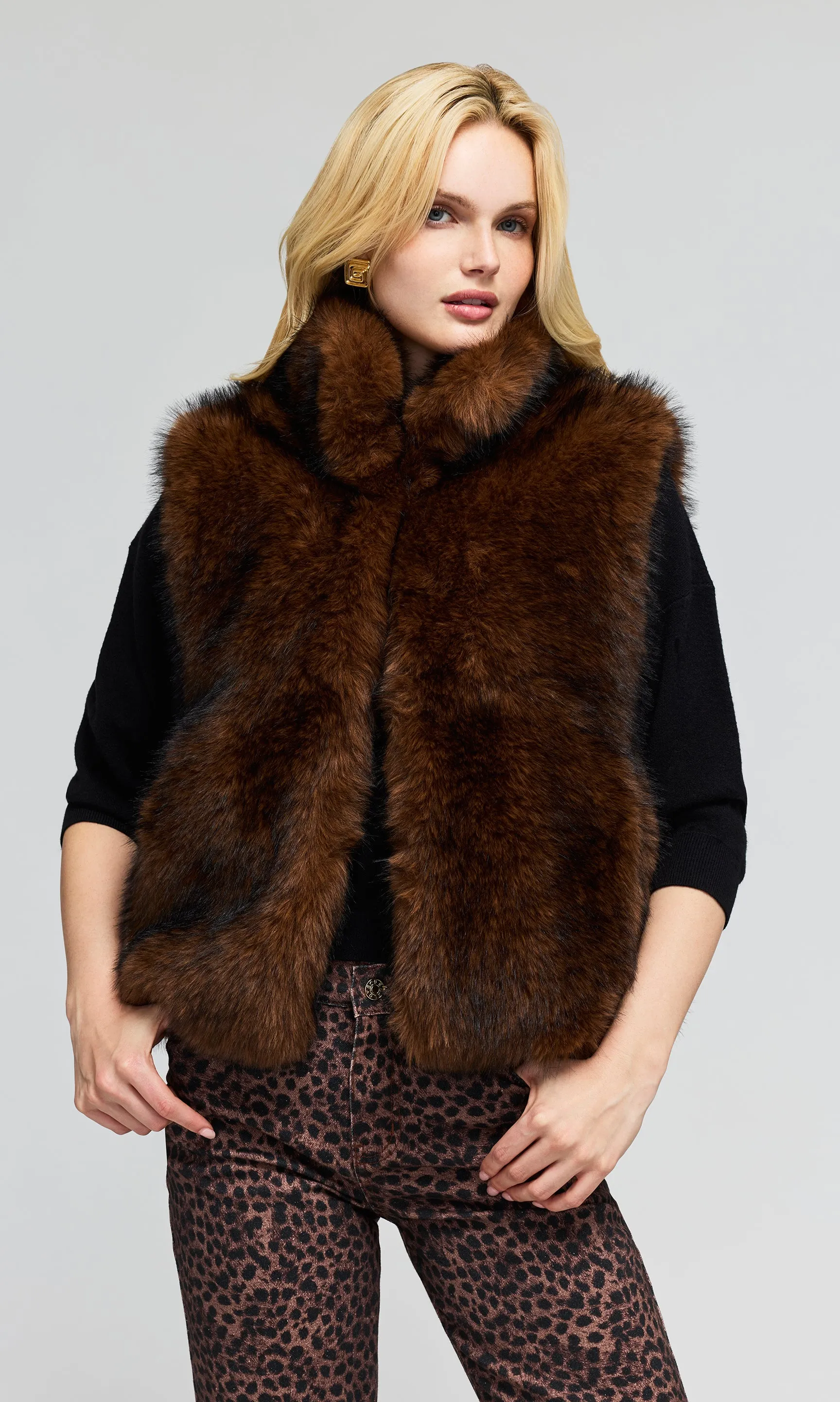 Liona Faux Fur Vest sold by Generation Love product image thumbnail 5