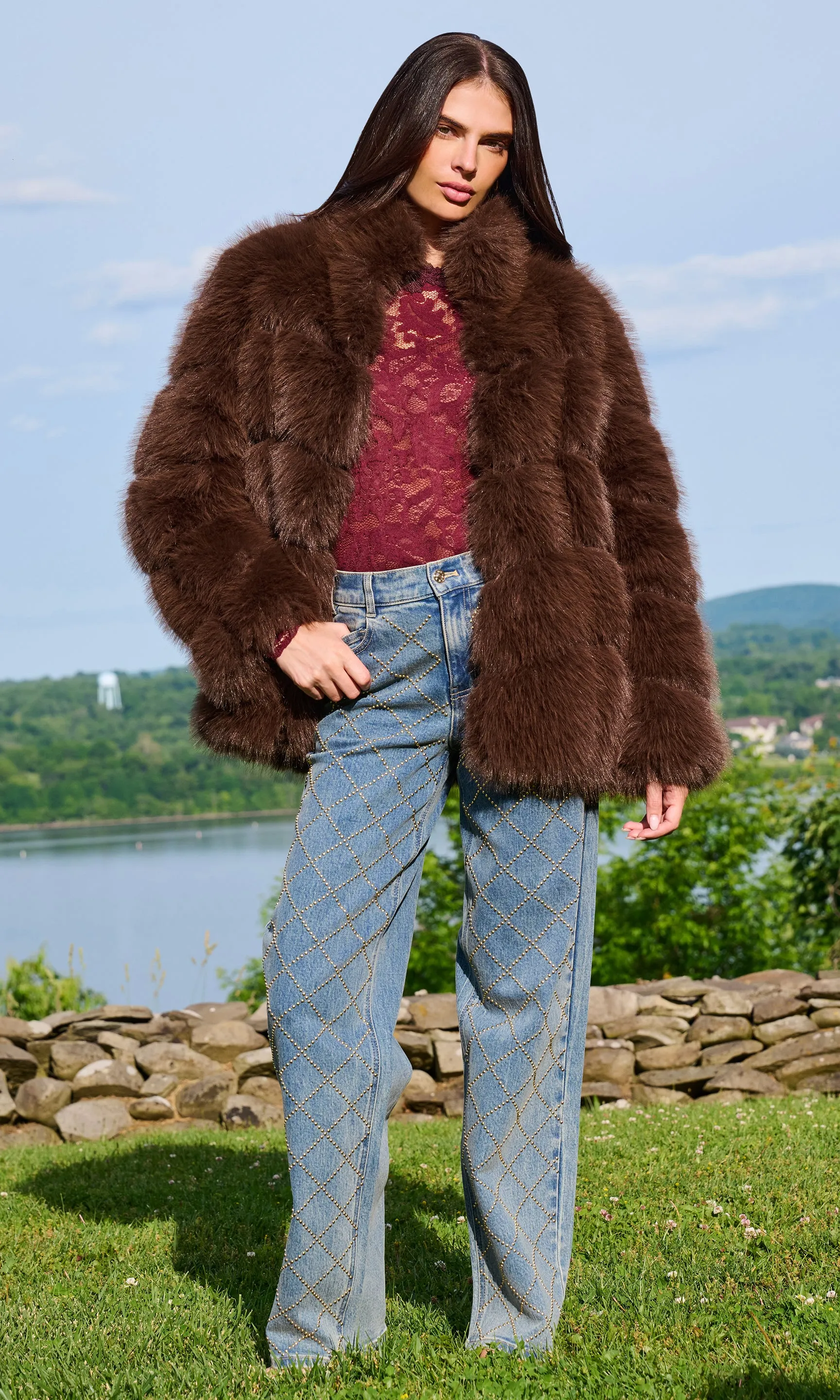 Louisa Faux Fur Jacket sold by Generation Love product image thumbnail 3